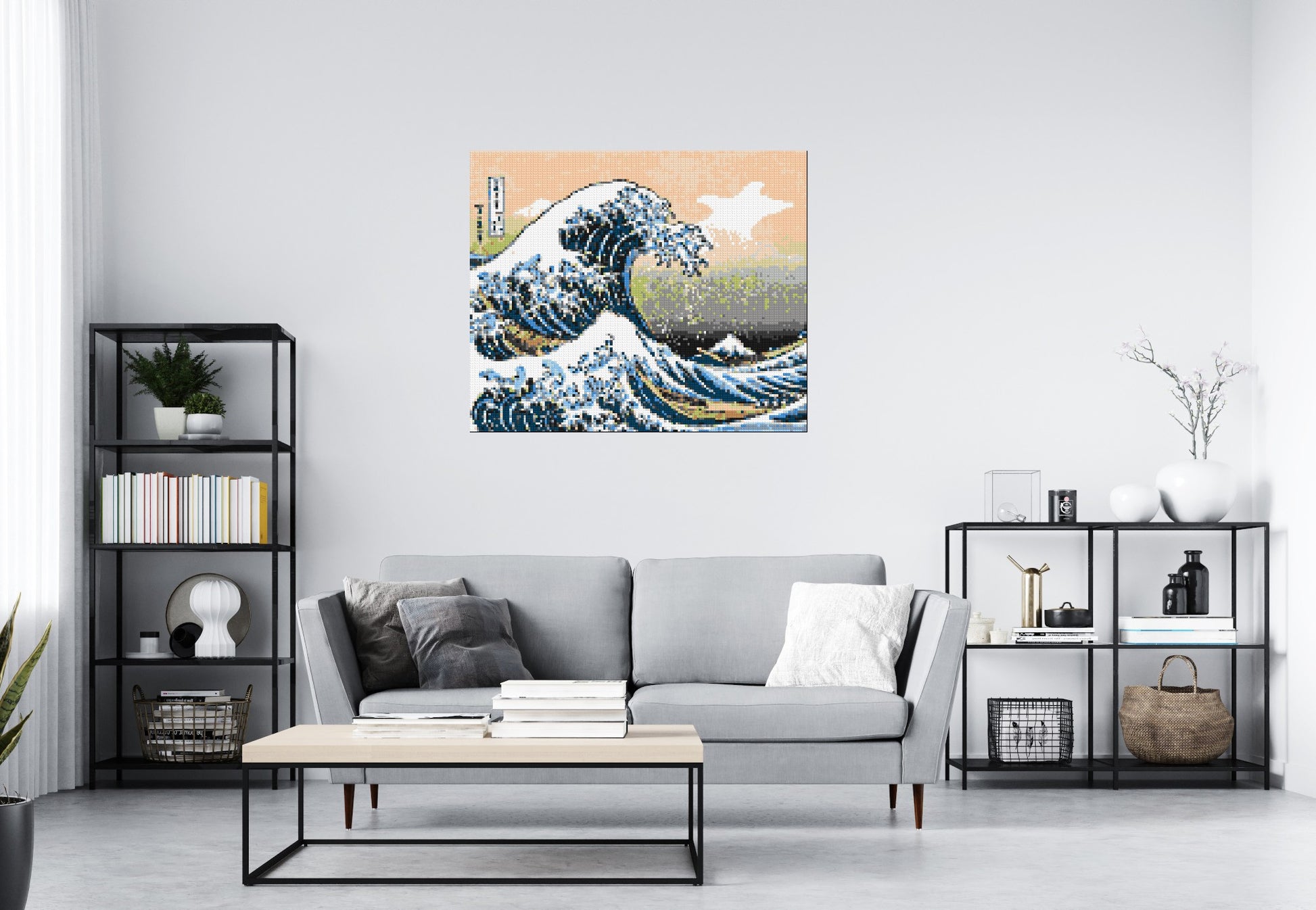 The Great Wave Off Kanagawa by Katsushika Hokusai  - Brick Art Mosaic Kit 6x5 scene