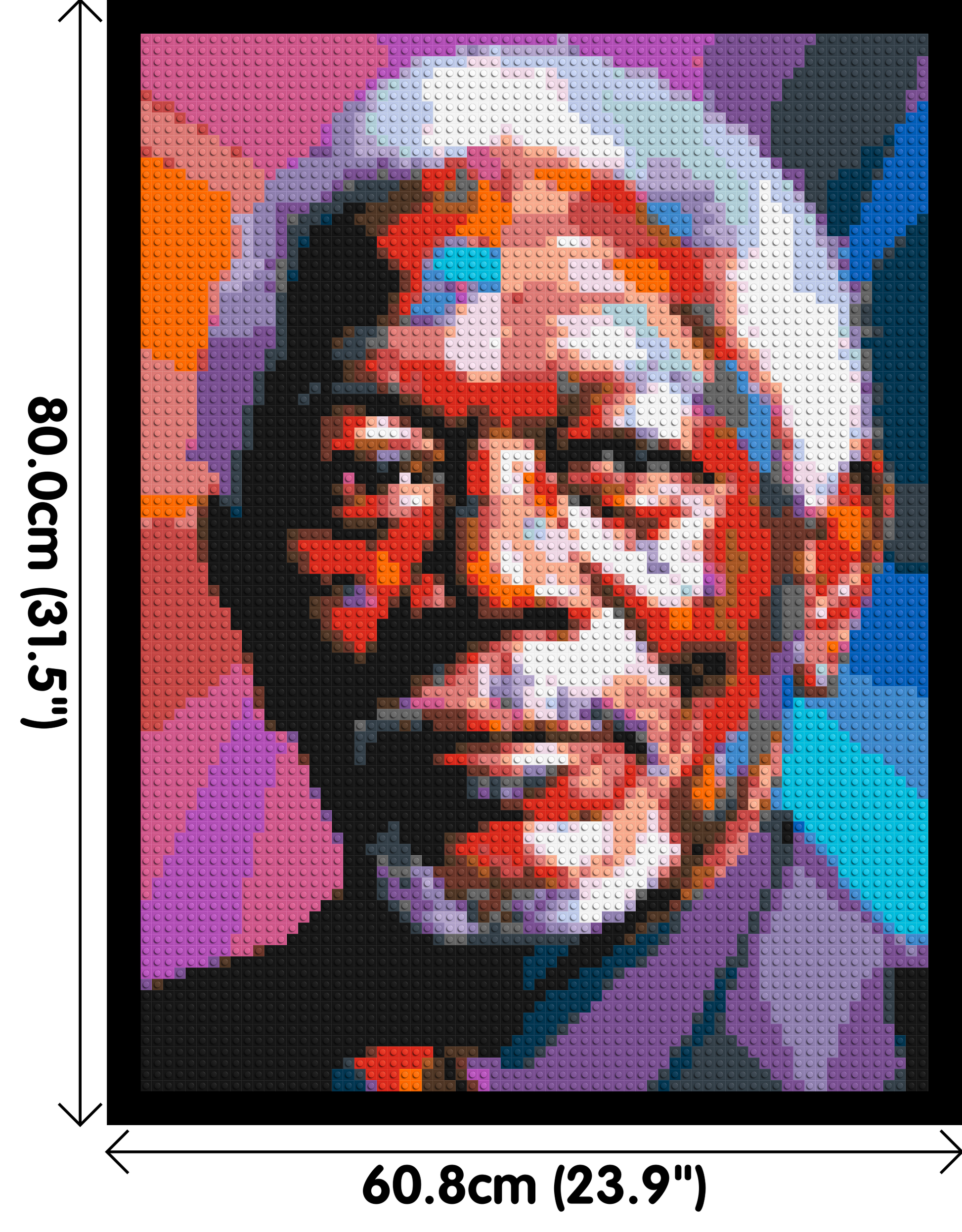 Morgan Freeman - Brick Art Mosaic Kit 3x4 dimensions with frame