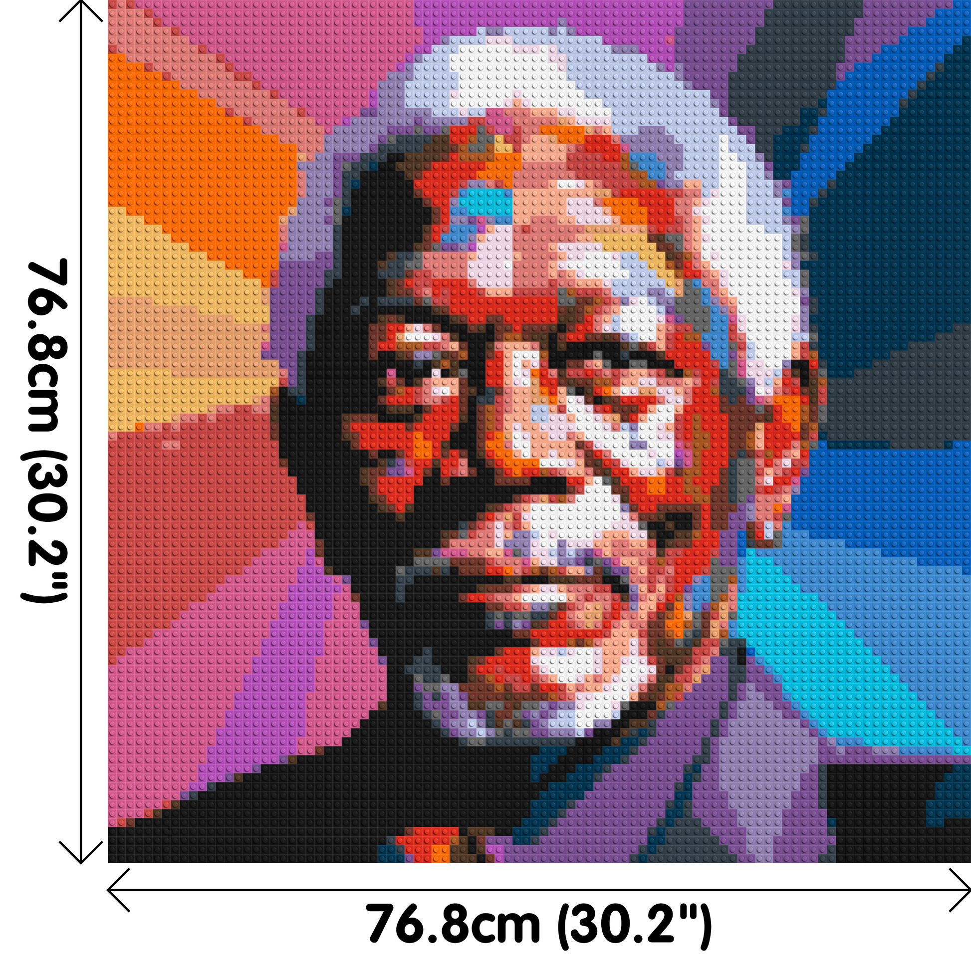 Morgan Freeman - Brick Art Mosaic Kit 4x4 dimensions