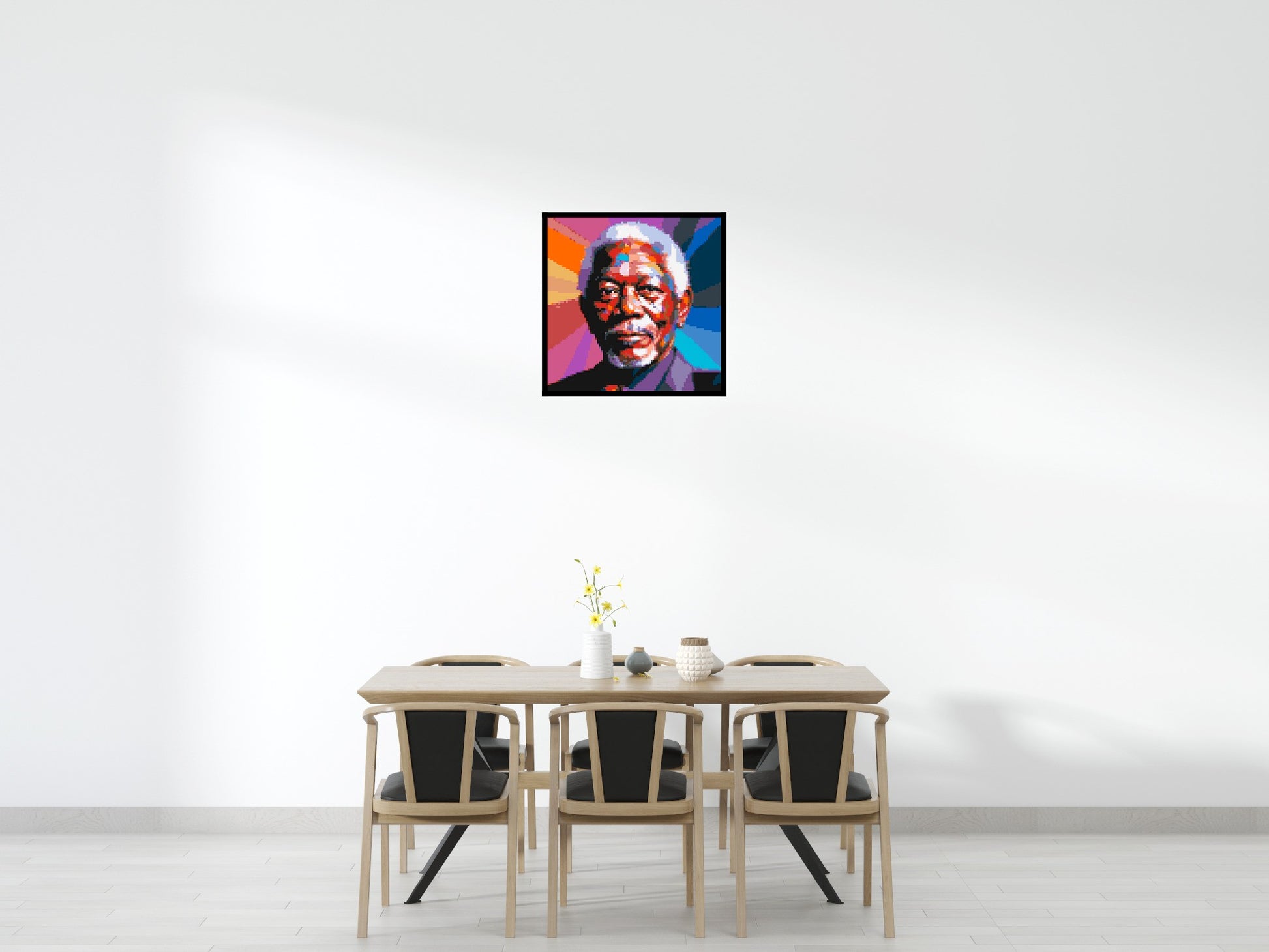 Morgan Freeman - Brick Art Mosaic Kit 4x4 scene with frame