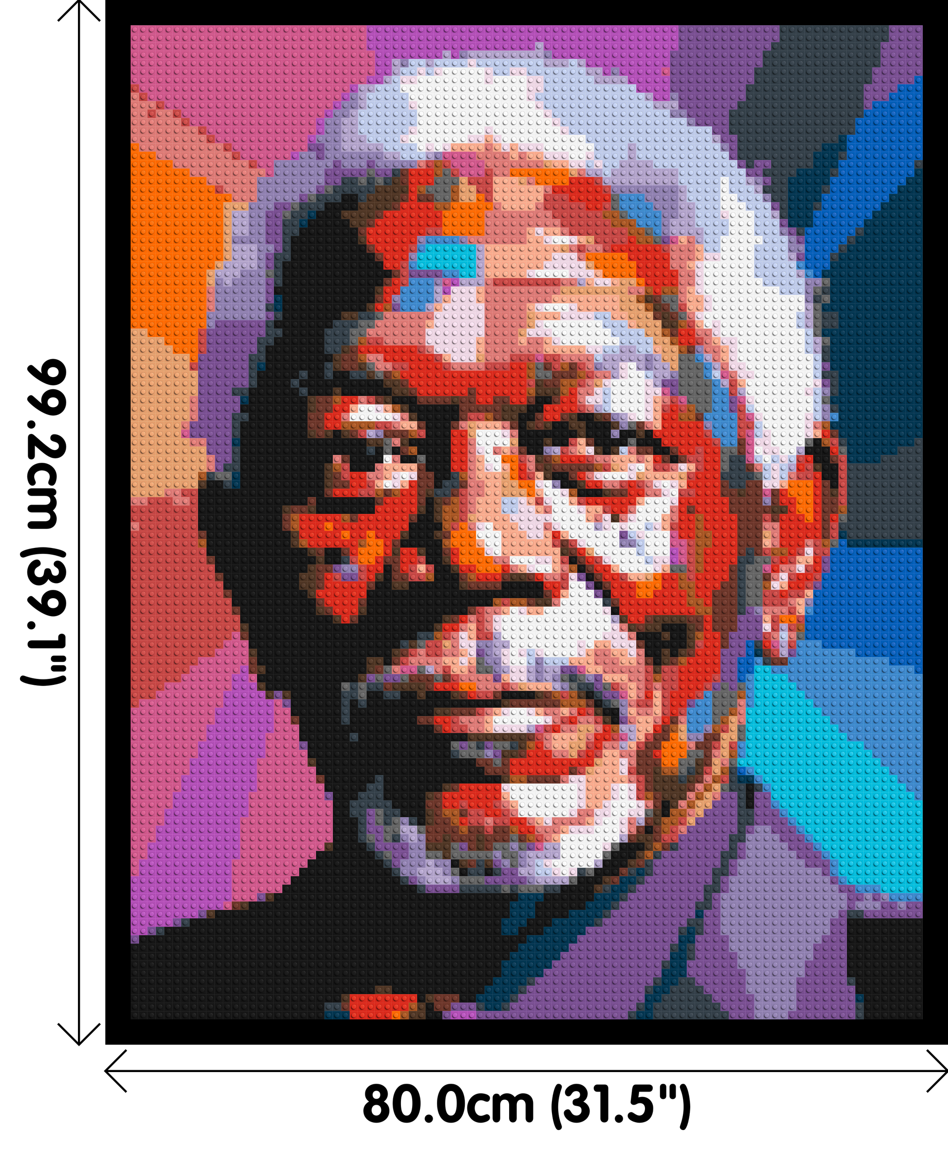 Morgan Freeman - Brick Art Mosaic Kit 4x5 dimensions with frame