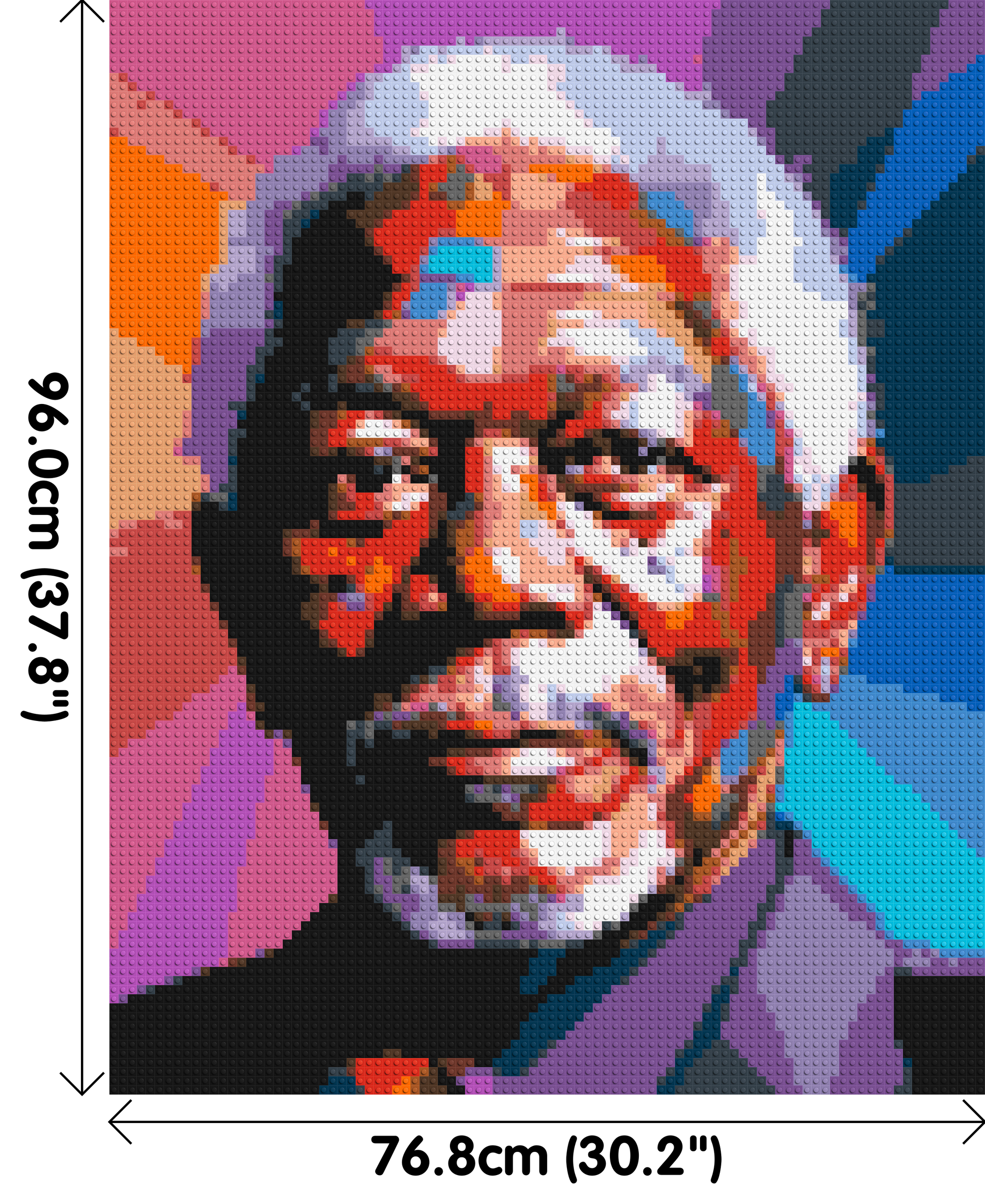 Morgan Freeman - Brick Art Mosaic Kit 4x5 dimensions