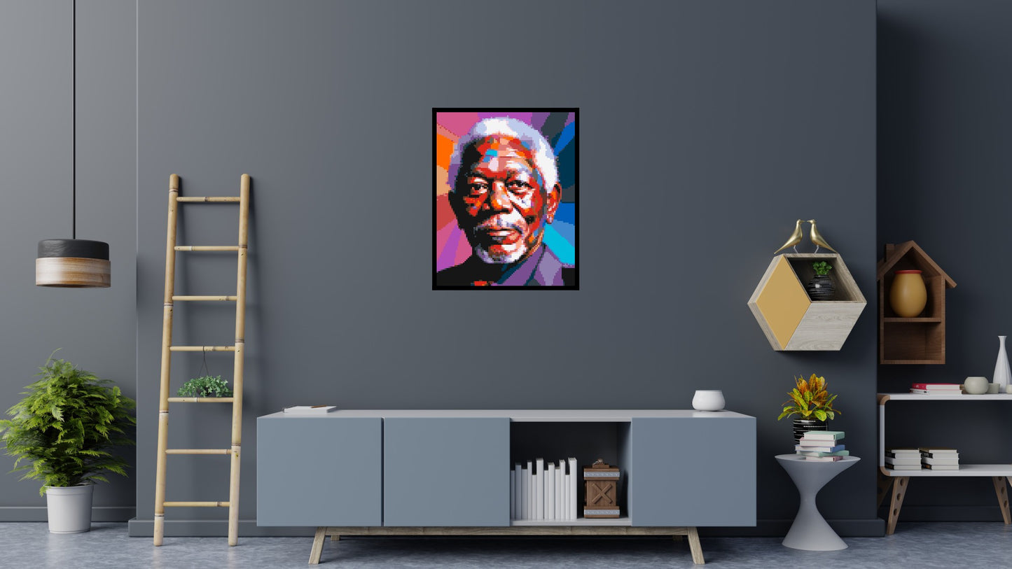 Morgan Freeman - Brick Art Mosaic Kit 4x5 large