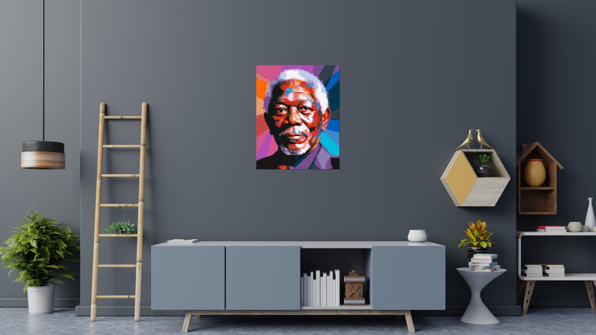 Morgan Freeman - Brick Art Mosaic Kit 4x5 scene