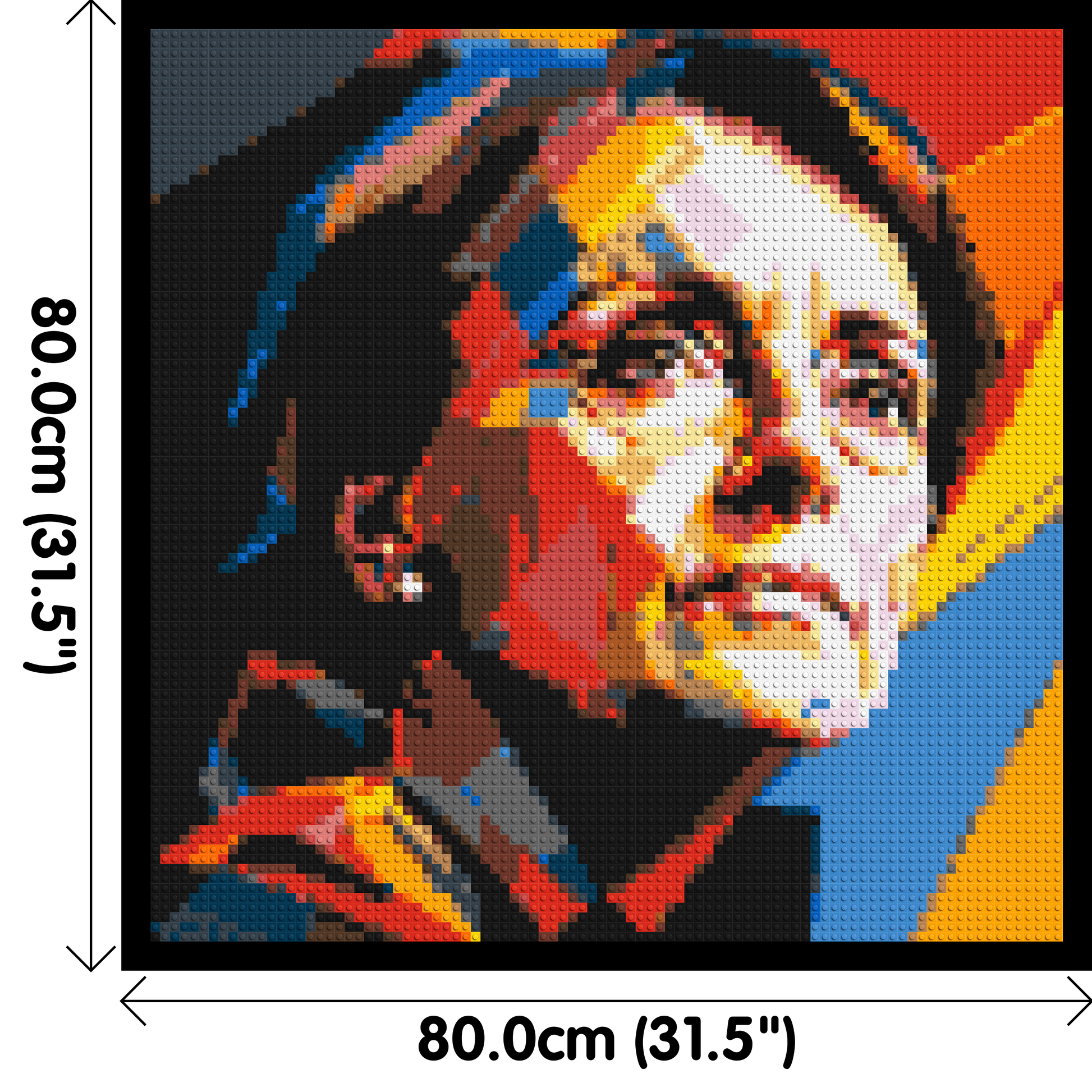 Georgia O'Keeffe - Brick Art Mosaic Kit 4x4 dimensions with frame