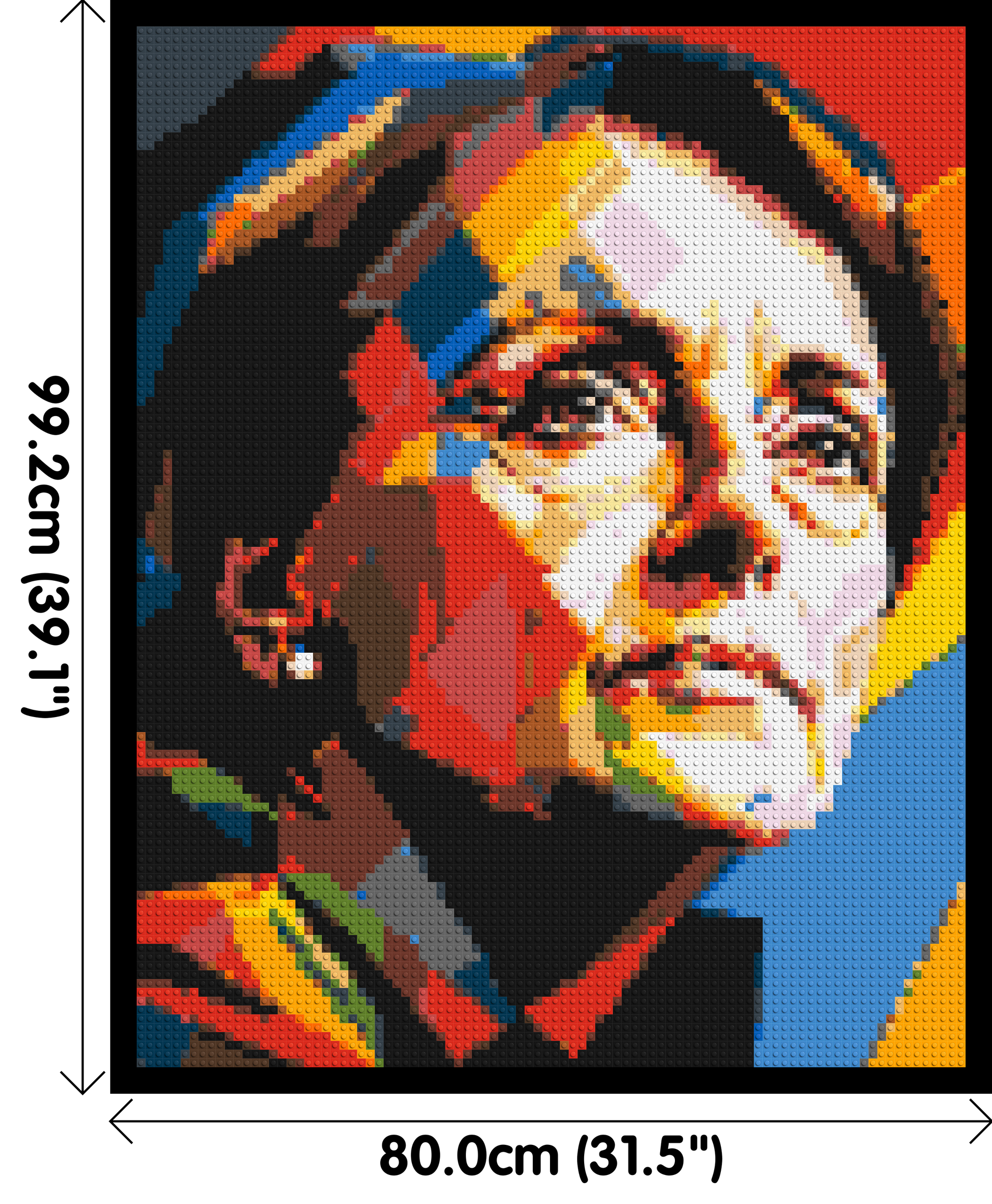 Georgia O'Keeffe - Brick Art Mosaic Kit 4x5 dimensions with frame