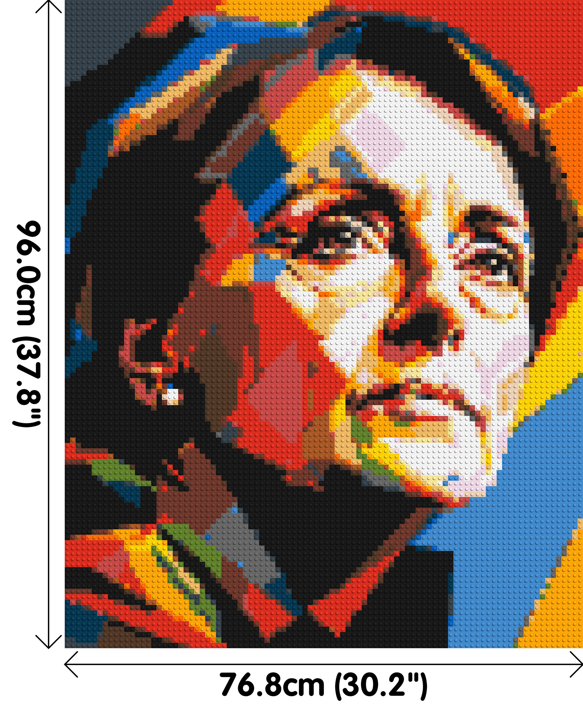 Georgia O'Keeffe - Brick Art Mosaic Kit 4x5 dimensions