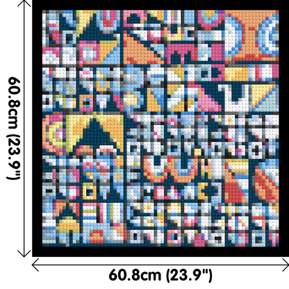 Abstract Pattern #10 - Brick Art Mosaic Kit 3x3 large