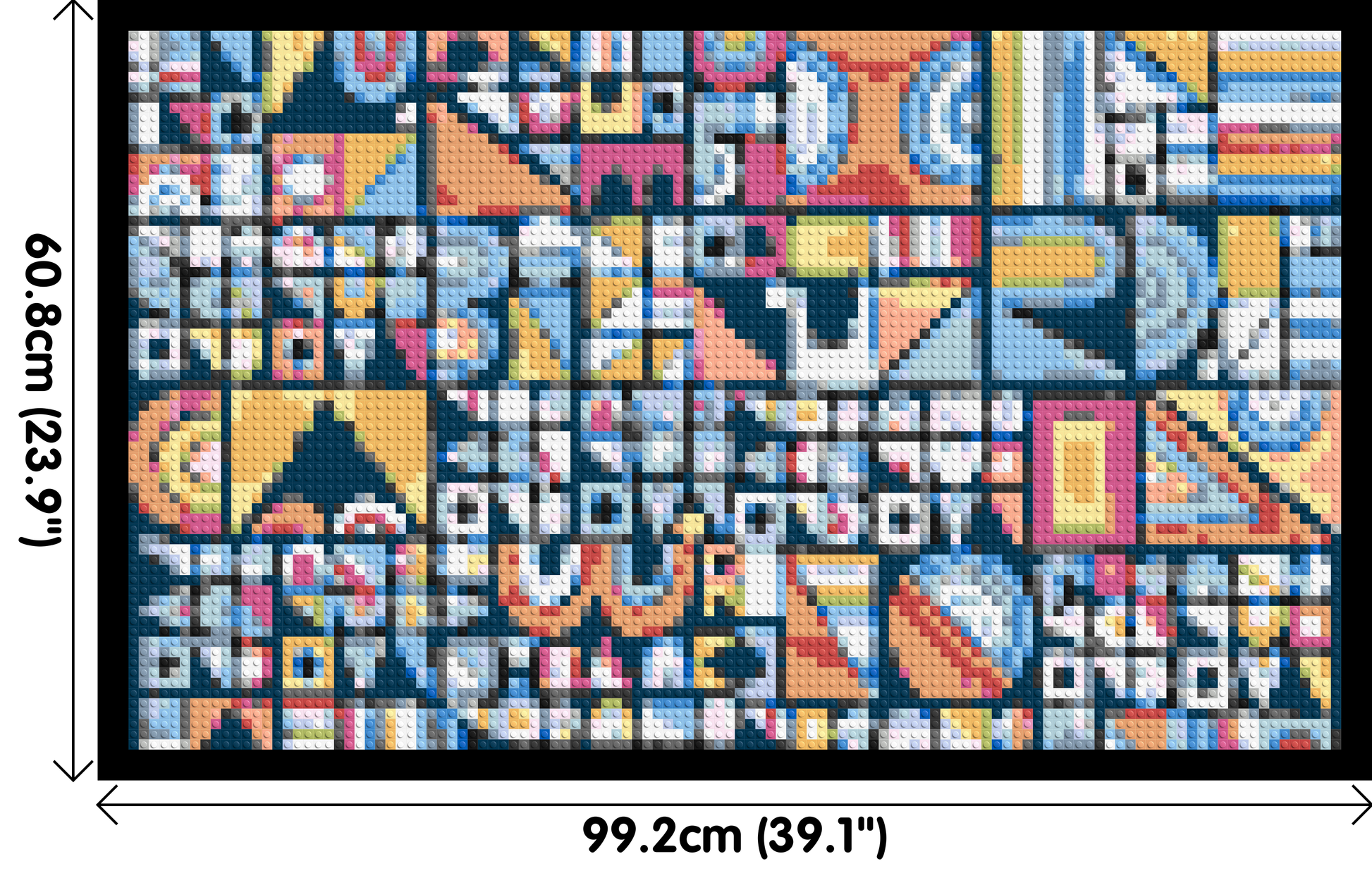 Abstract Pattern #10 - Brick Art Mosaic Kit 5x3 dimensions with frame