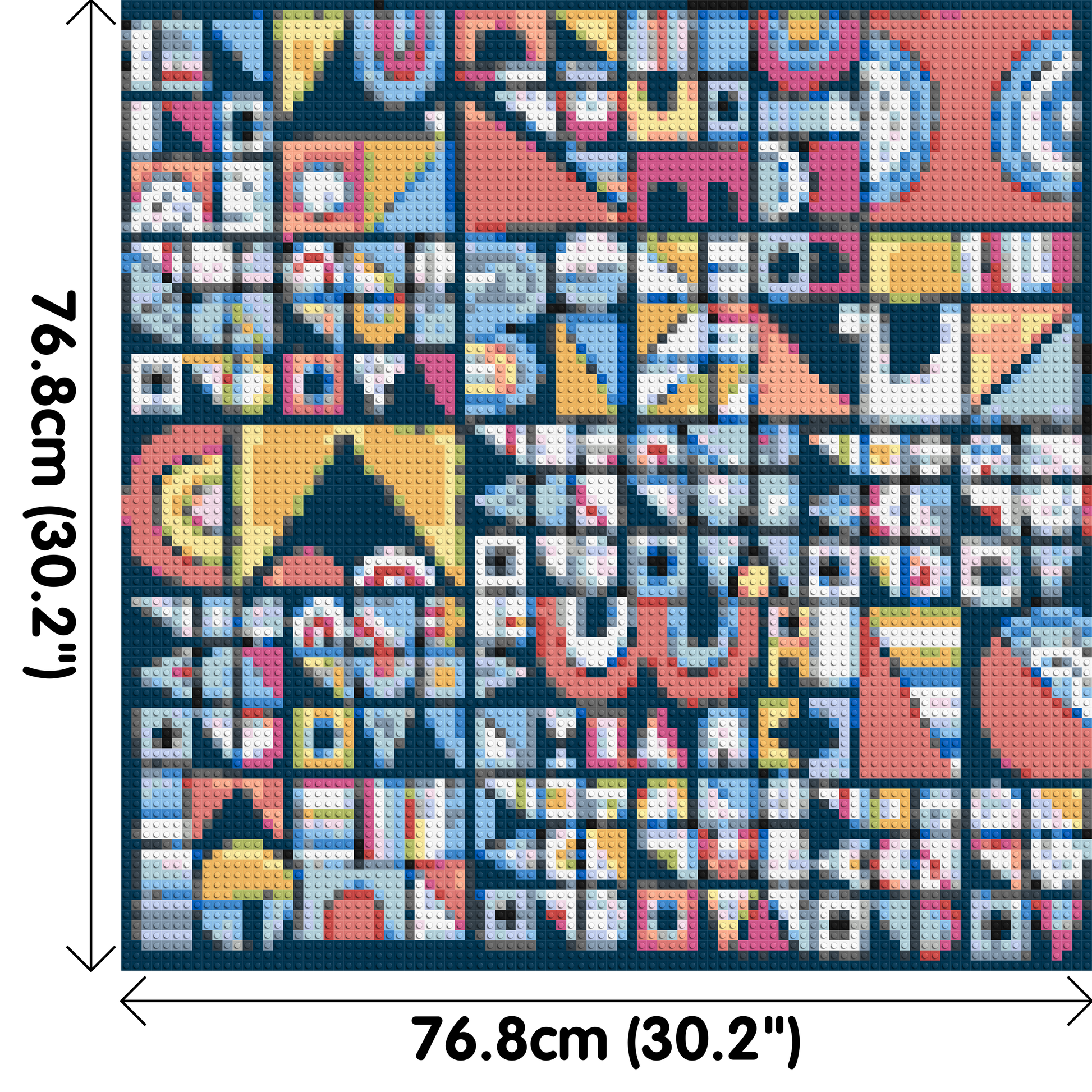 Abstract Pattern #10 - Brick Art Mosaic Kit 4x4 dimensions