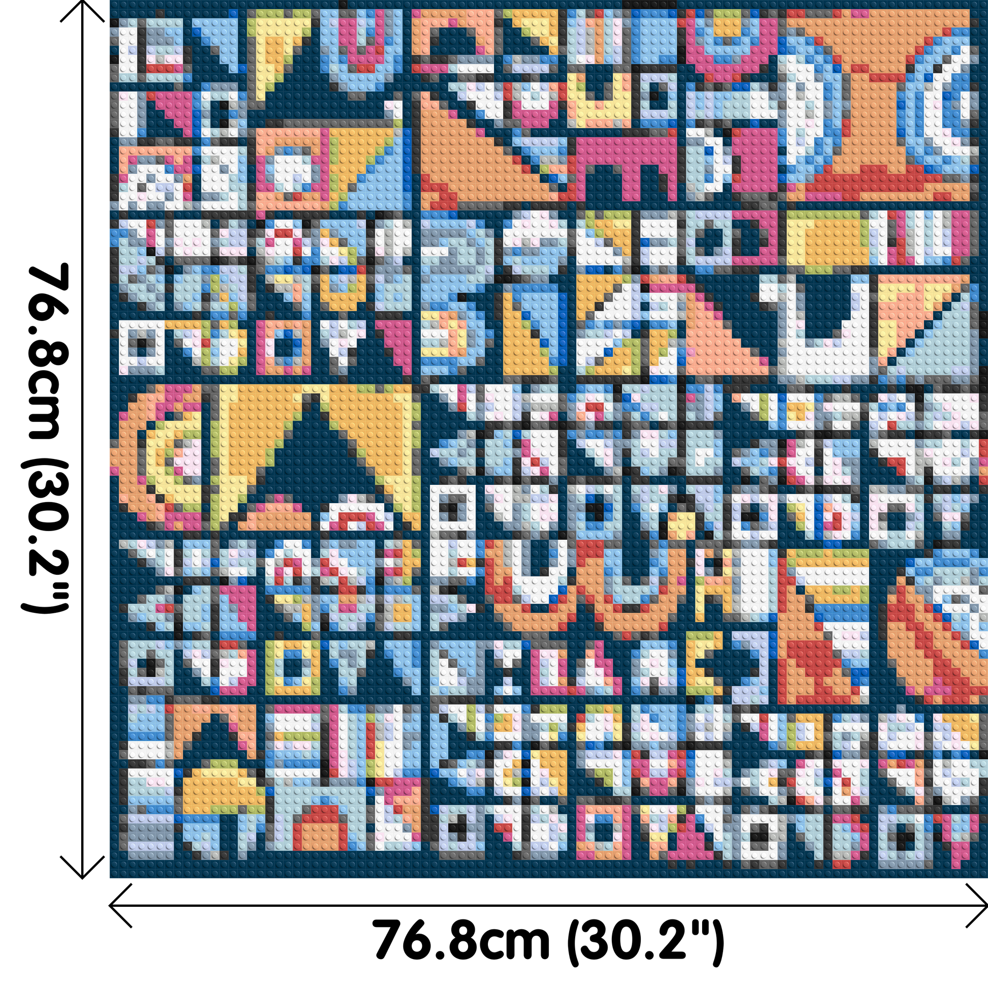 Abstract Pattern #10 - Brick Art Mosaic Kit 4x4 dimensions