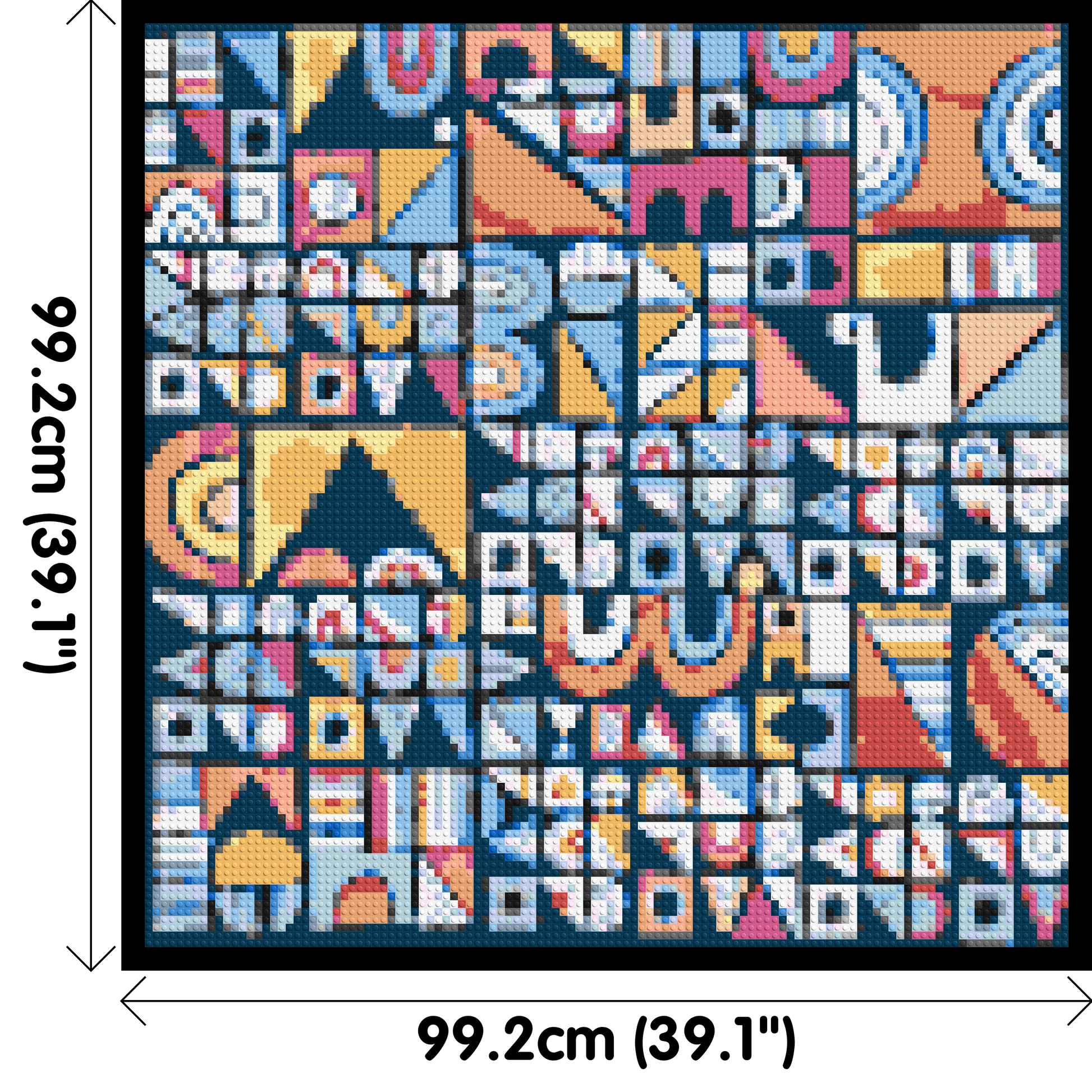 Abstract Pattern #10 - Brick Art Mosaic Kit 5x5 dimensions with frame