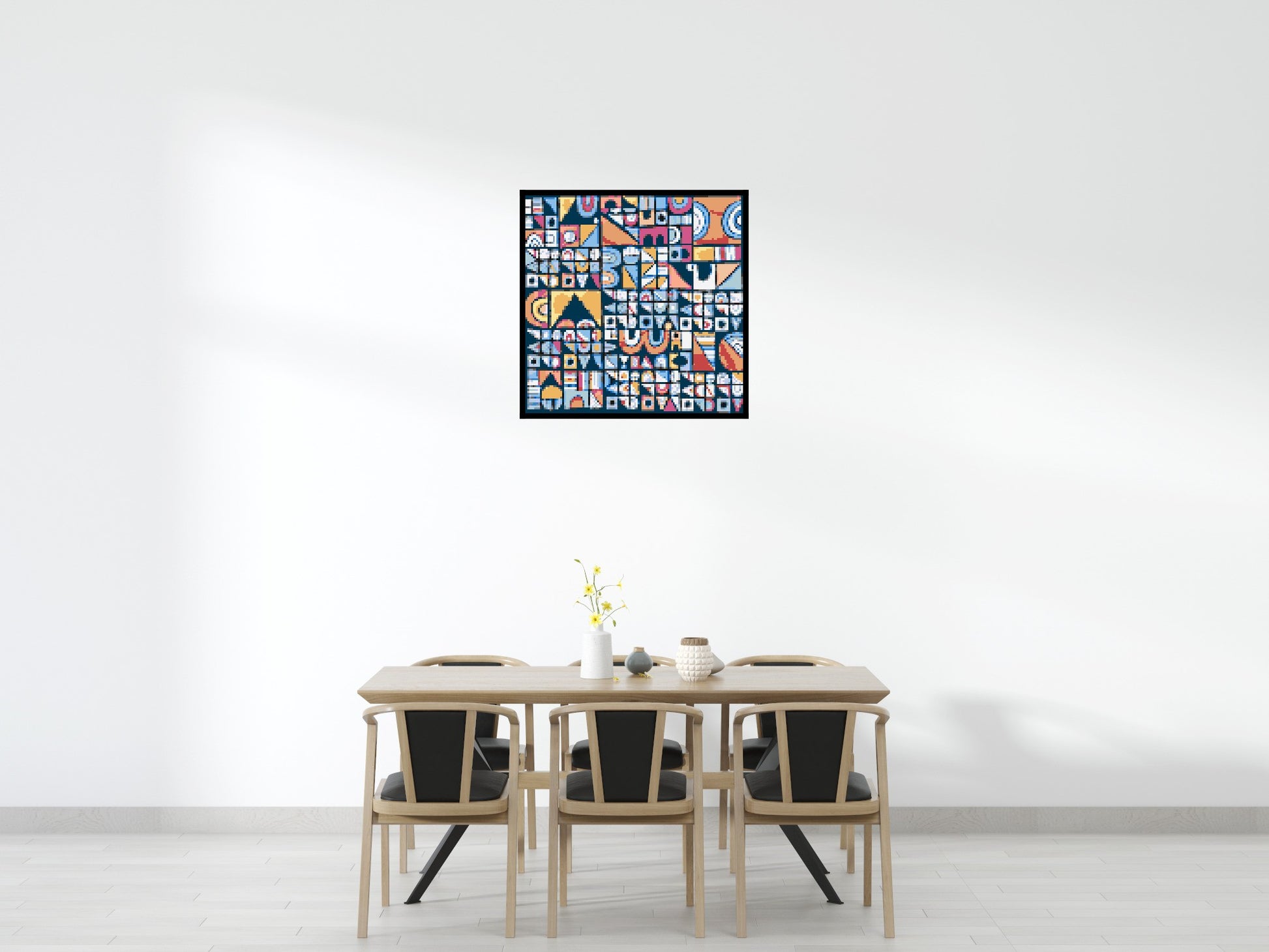 Abstract Pattern #10 - Brick Art Mosaic Kit 5x5 scene with frame