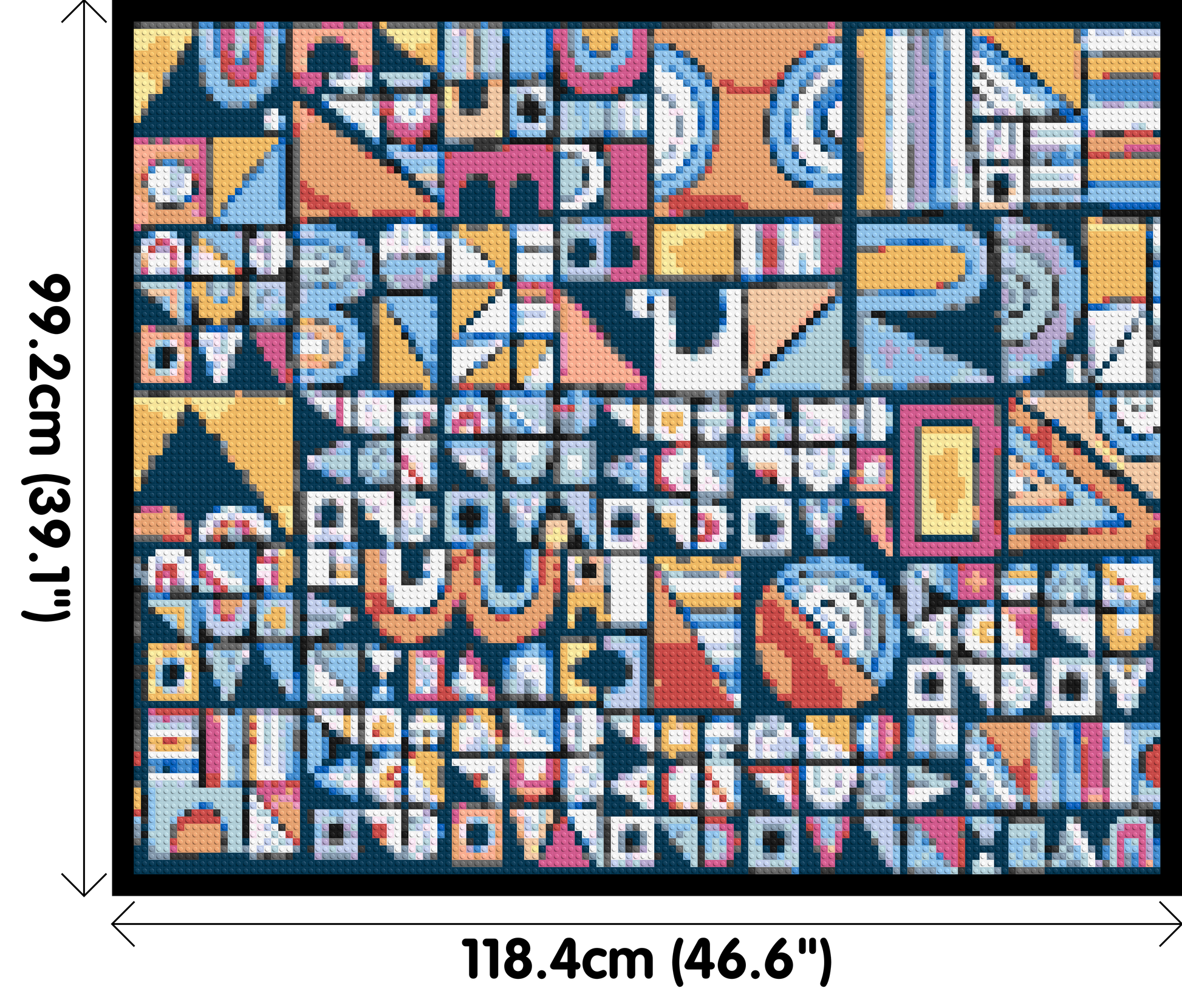 Abstract Pattern #10 - Brick Art Mosaic Kit 6x5 dimensions with frame