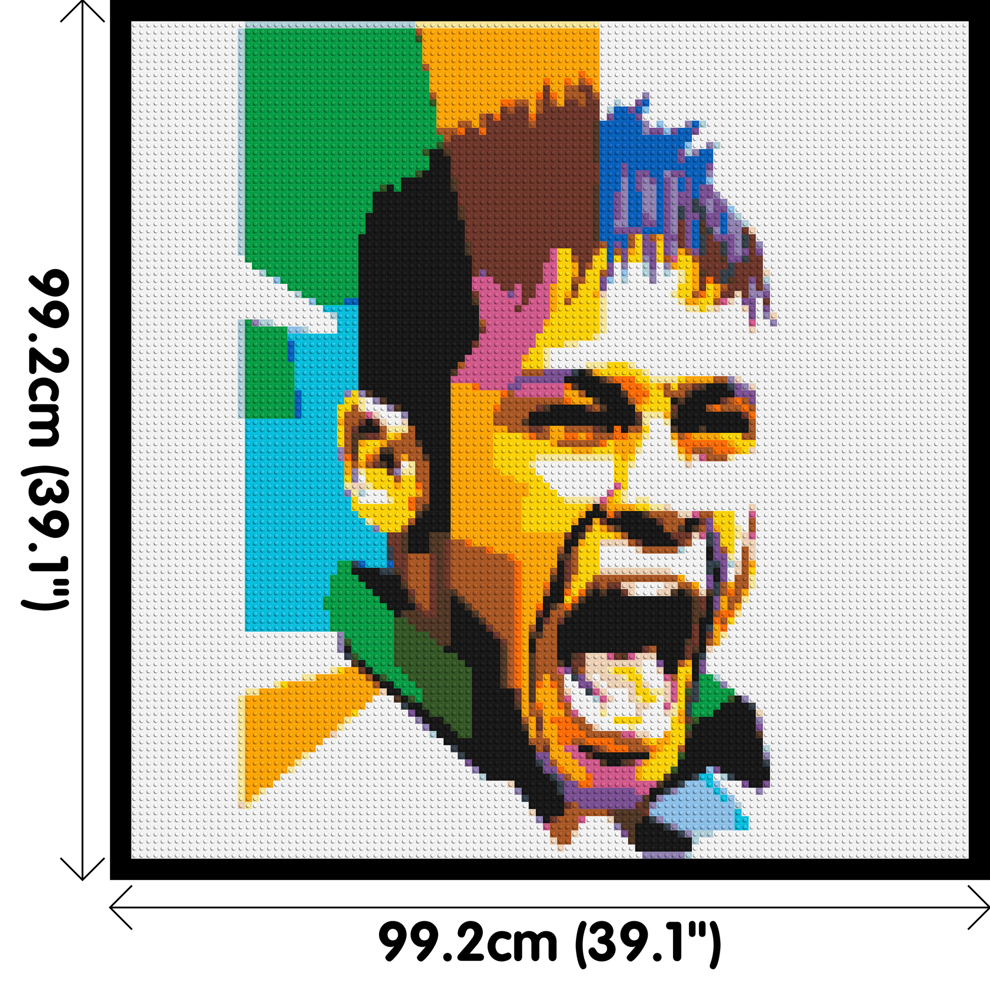 Neymar - Brick Art Mosaic Kit 5x5 dimensions with frame