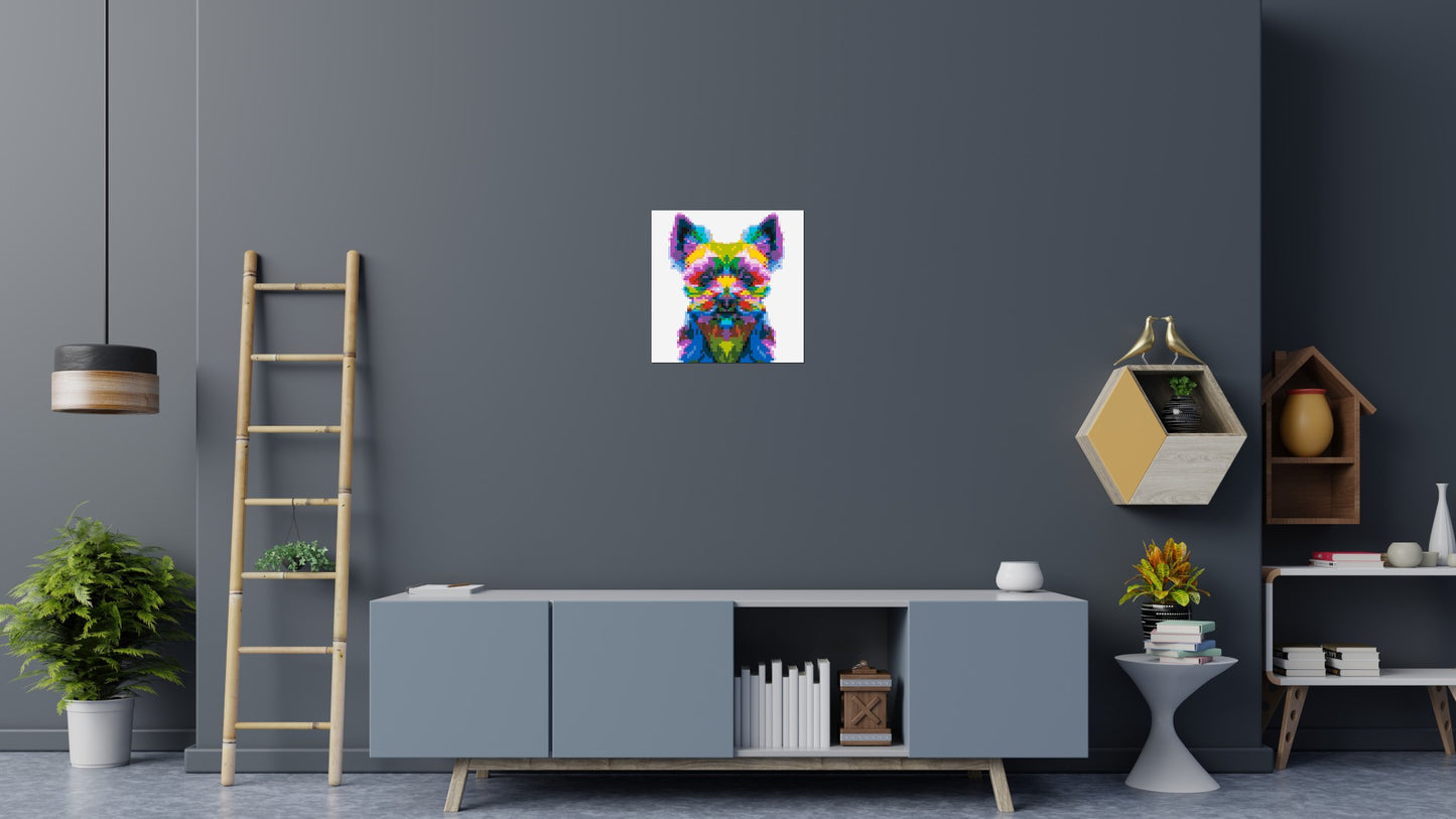 Yorkshire Terrier Colourful Pop Art - Brick Art Mosaic Kit 3x3 large