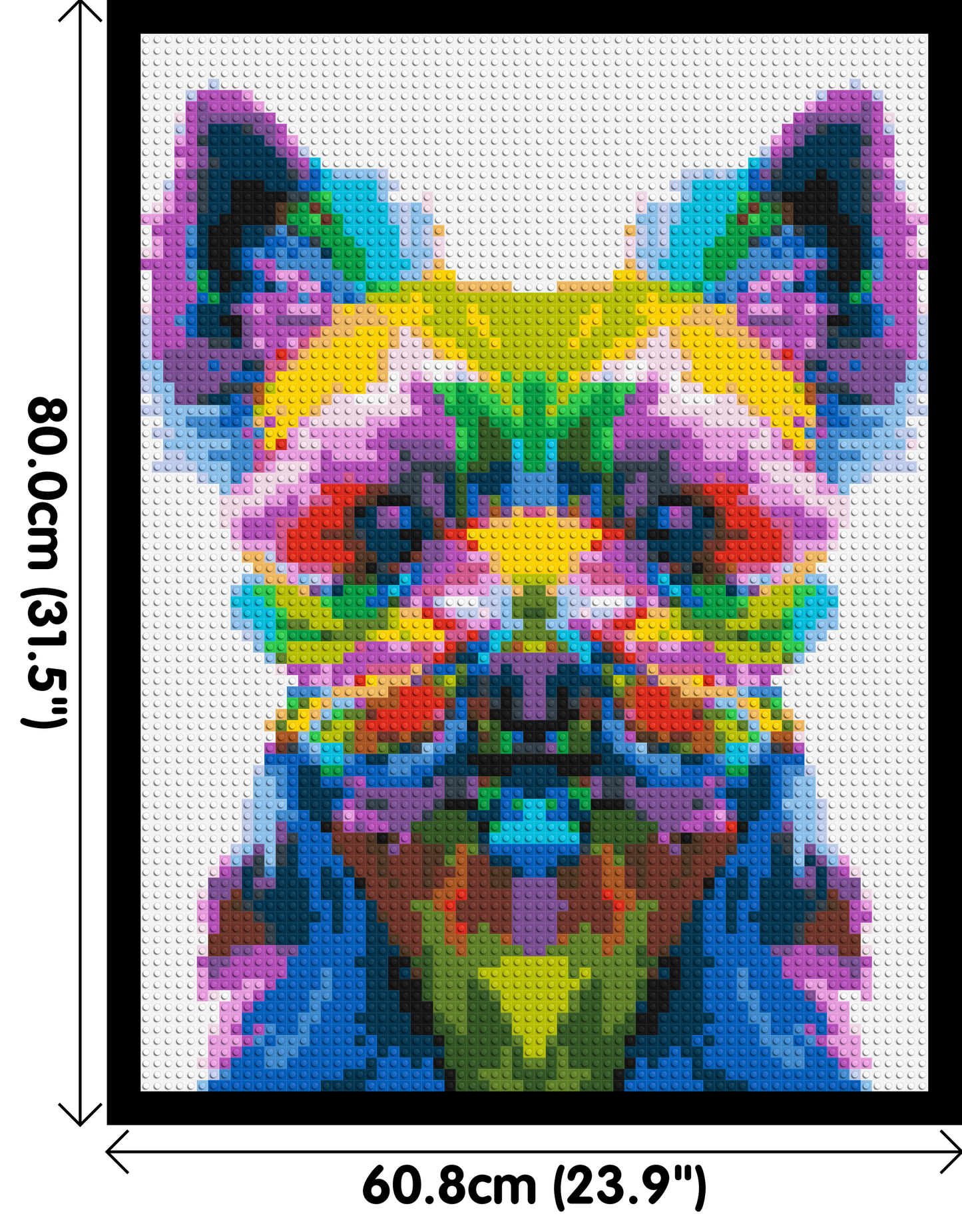 Yorkshire Terrier Colourful Pop Art - Brick Art Mosaic Kit 3x4 large