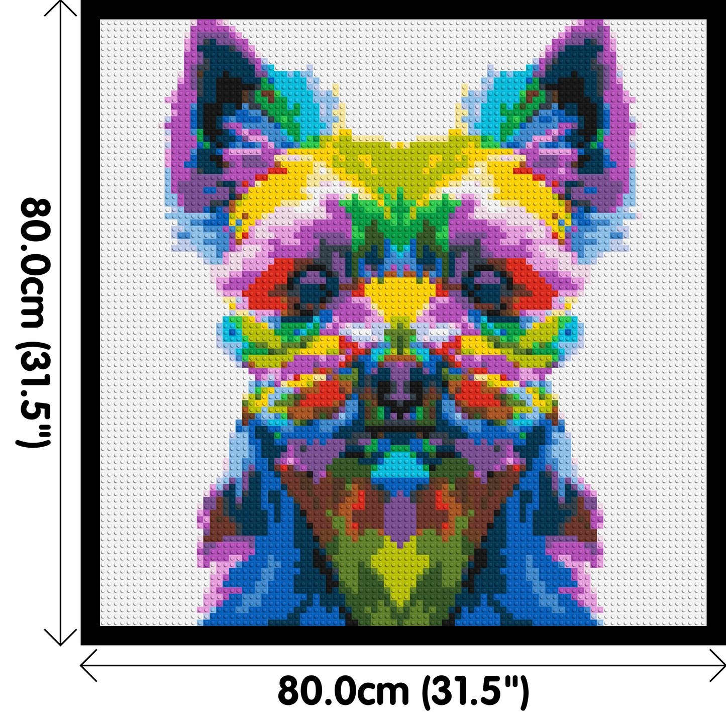 Yorkshire Terrier Colourful Pop Art - Brick Art Mosaic Kit 4x4 large