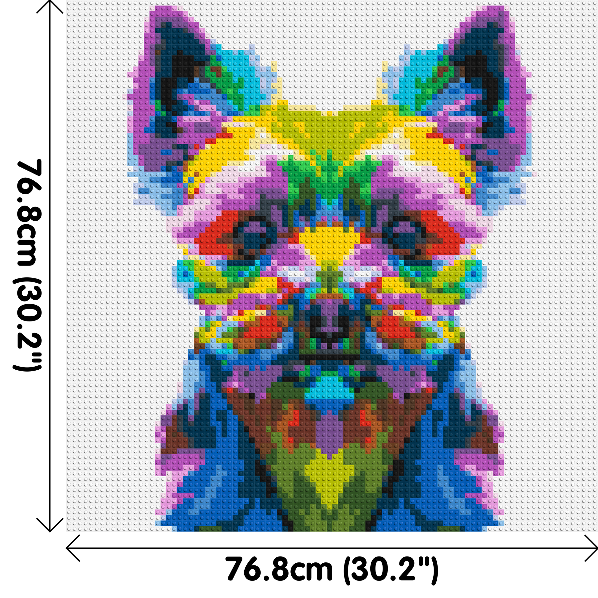 Yorkshire Terrier Colourful Pop Art - Brick Art Mosaic Kit 4x4 dimensions