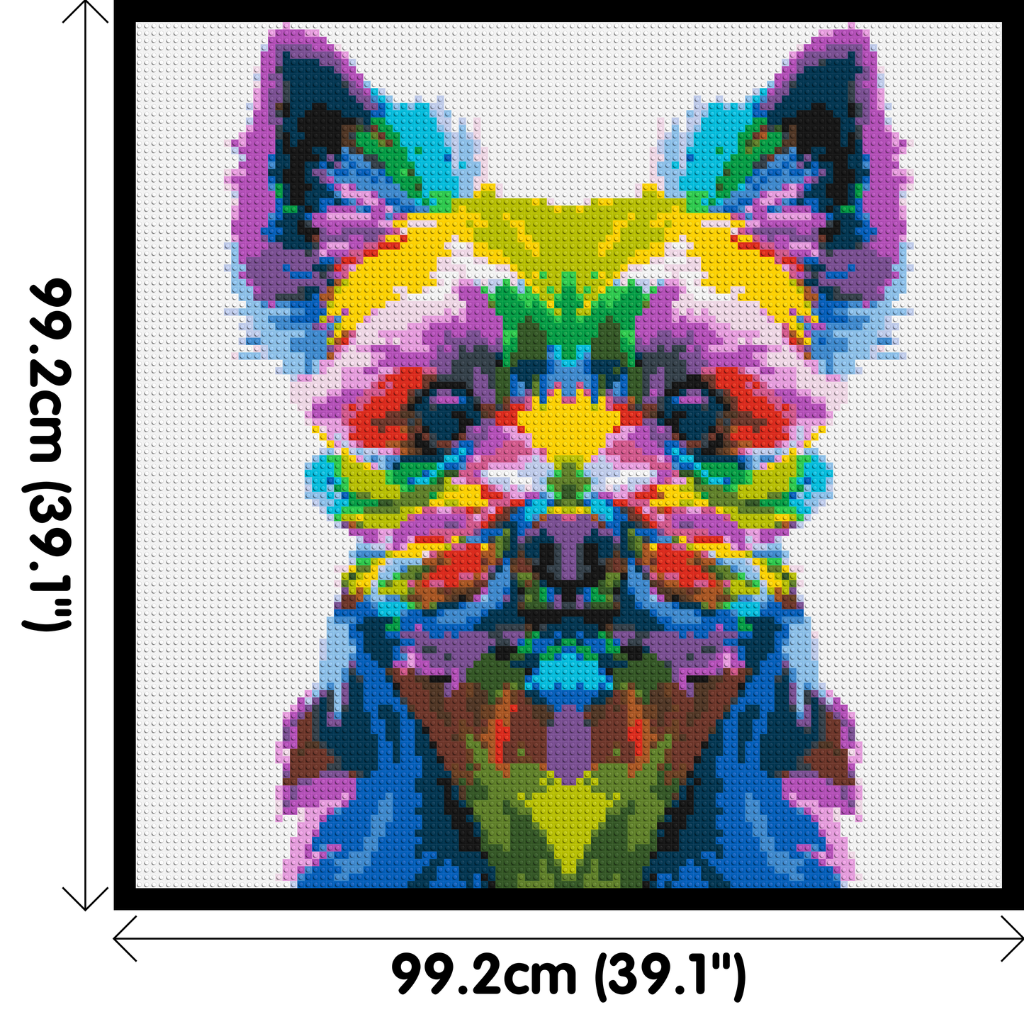 Yorkshire Terrier Colourful Pop Art - Brick Art Mosaic Kit 5x5 large