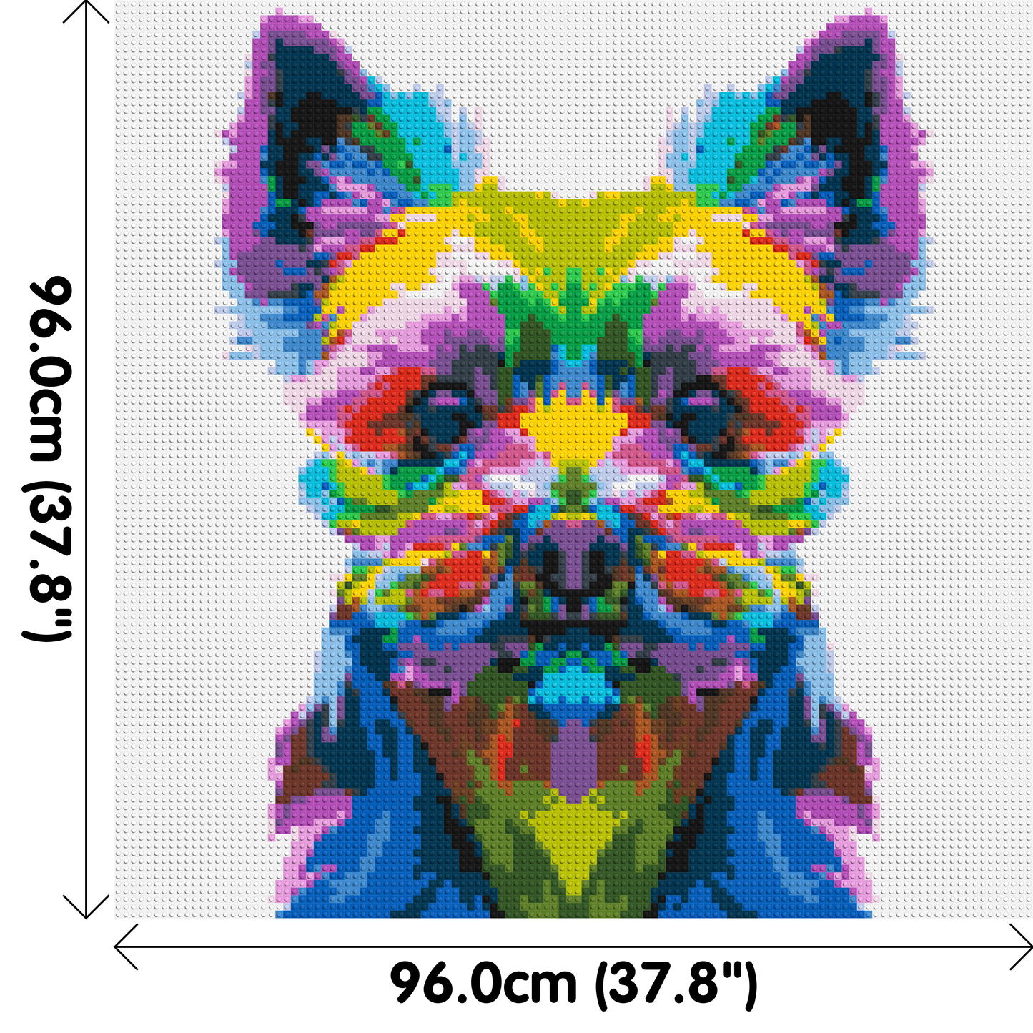 Yorkshire Terrier Colourful Pop Art - Brick Art Mosaic Kit 5x5 large