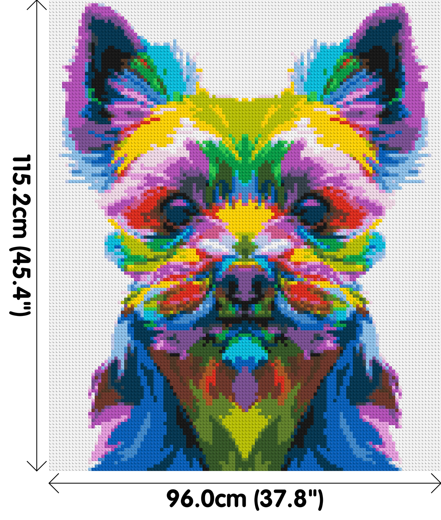 Yorkshire Terrier Colourful Pop Art - Brick Art Mosaic Kit 5x6 large