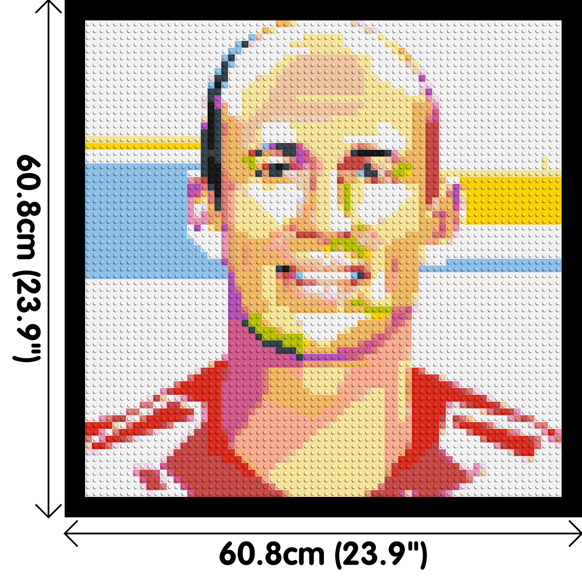 Arjen Robben - Brick Art Mosaic Kit 3x3 dimensions with frame