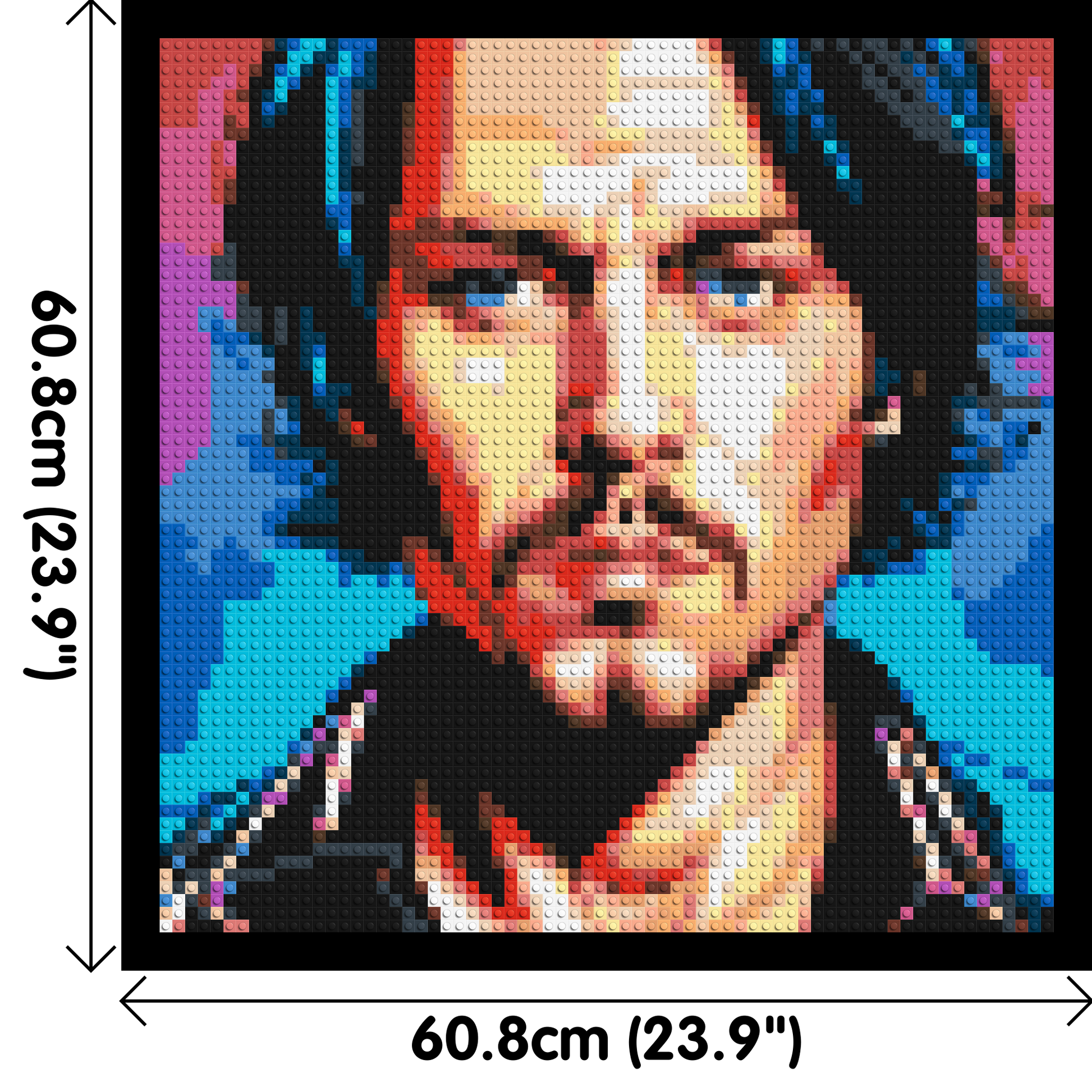 Johnny Depp - Brick Art Mosaic Kit 3x3 dimensions with frame