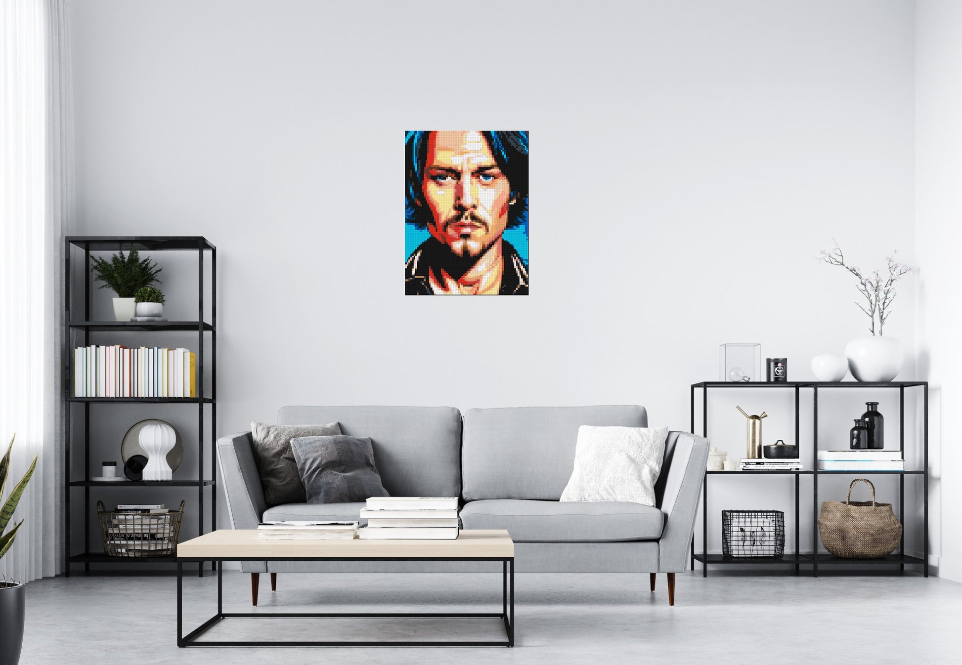 Johnny Depp - Brick Art Mosaic Kit 3x4 scene