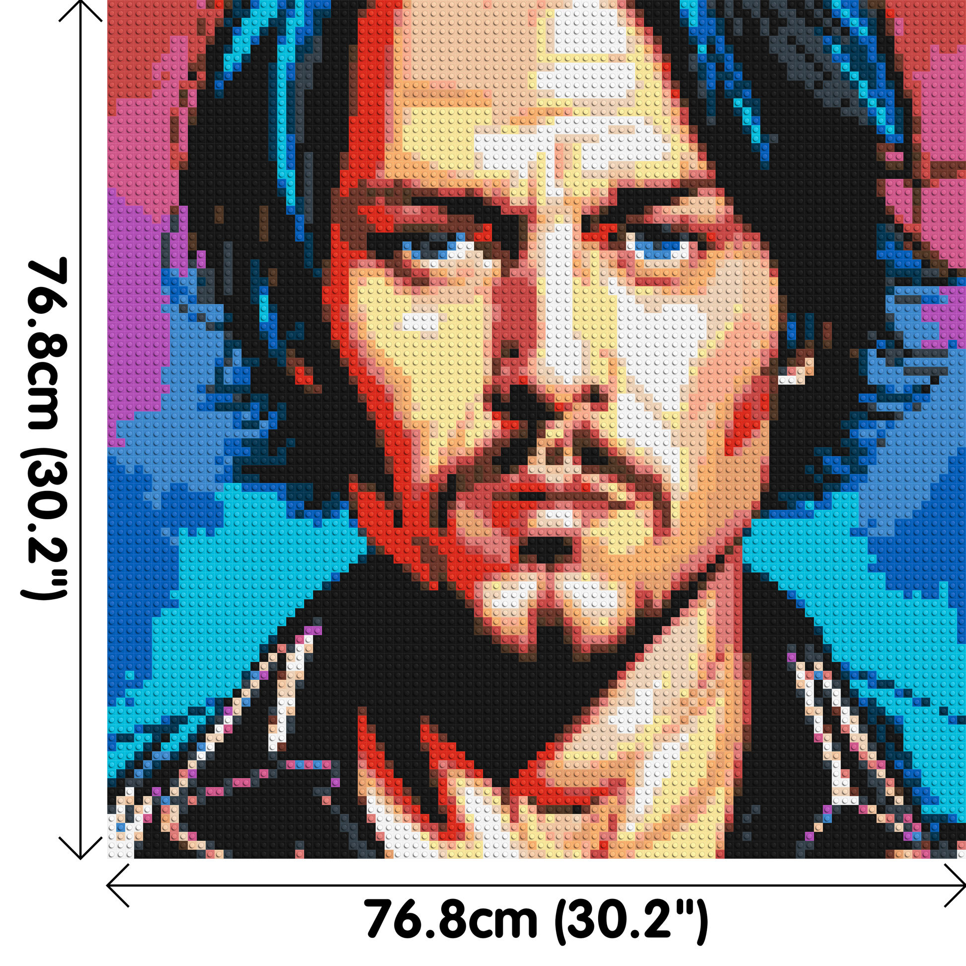 Johnny Depp - Brick Art Mosaic Kit 4x4 dimensions