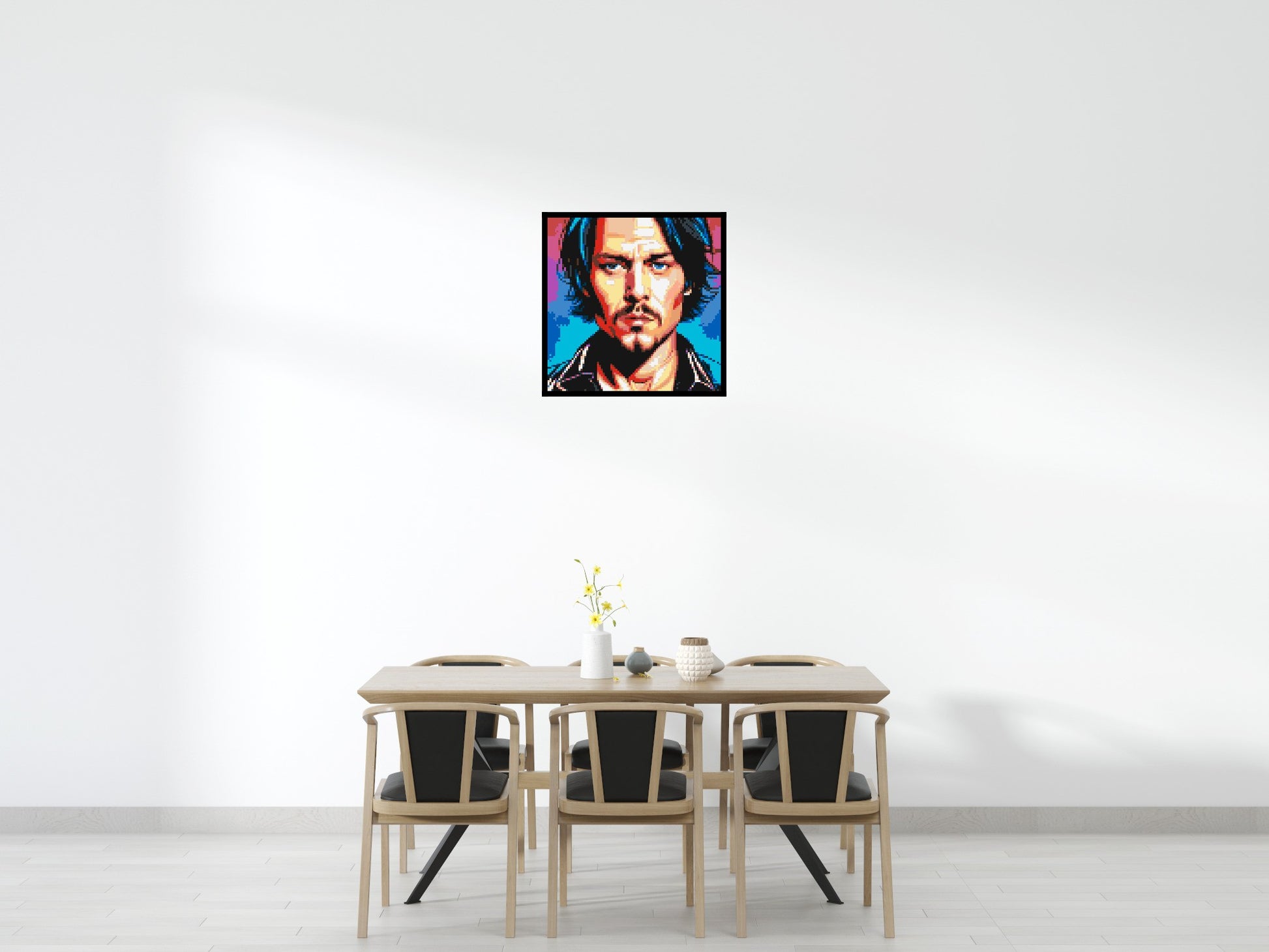 Johnny Depp - Brick Art Mosaic Kit 4x4 scene with frame