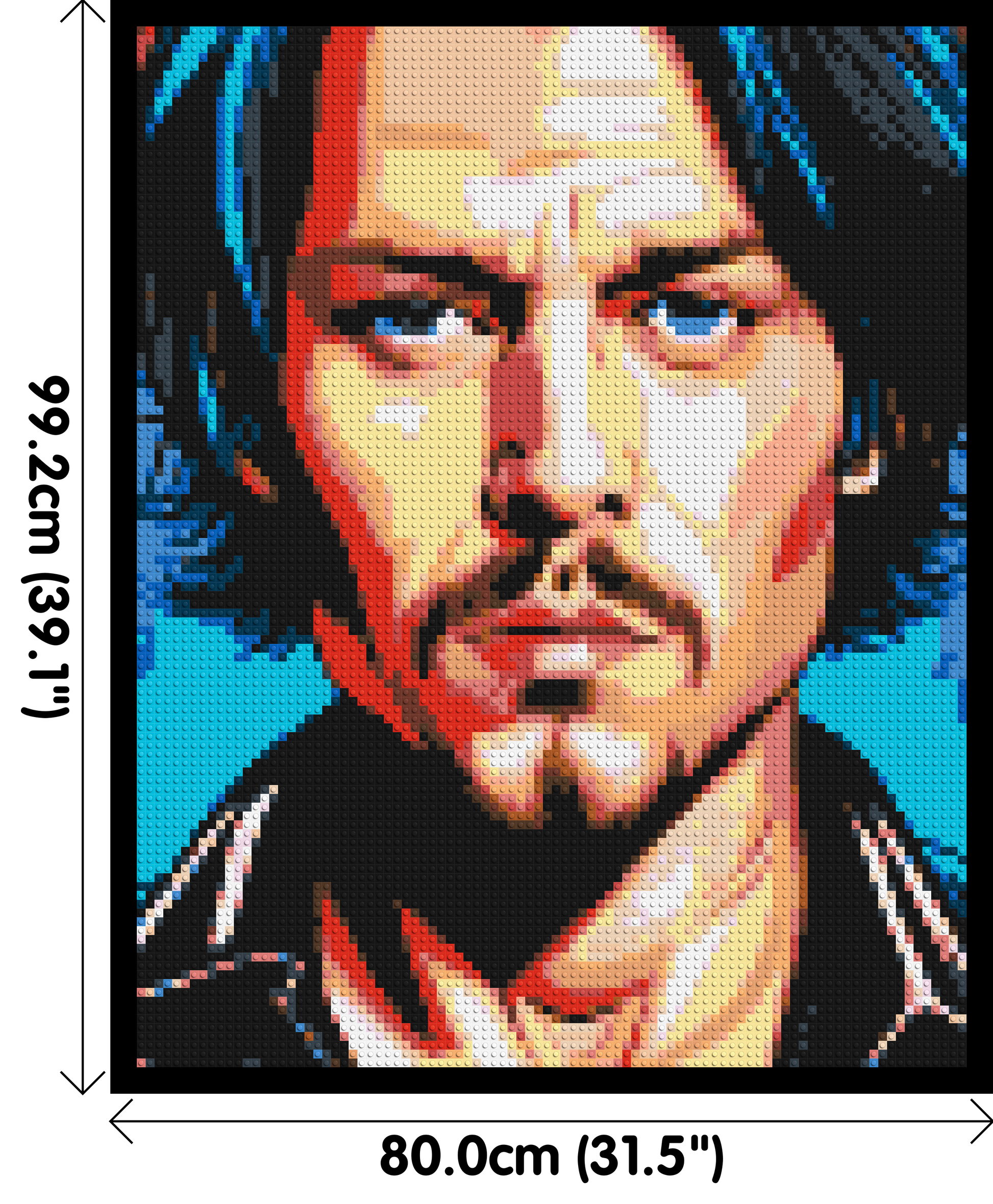 Johnny Depp - Brick Art Mosaic Kit 4x5 dimensions with frame