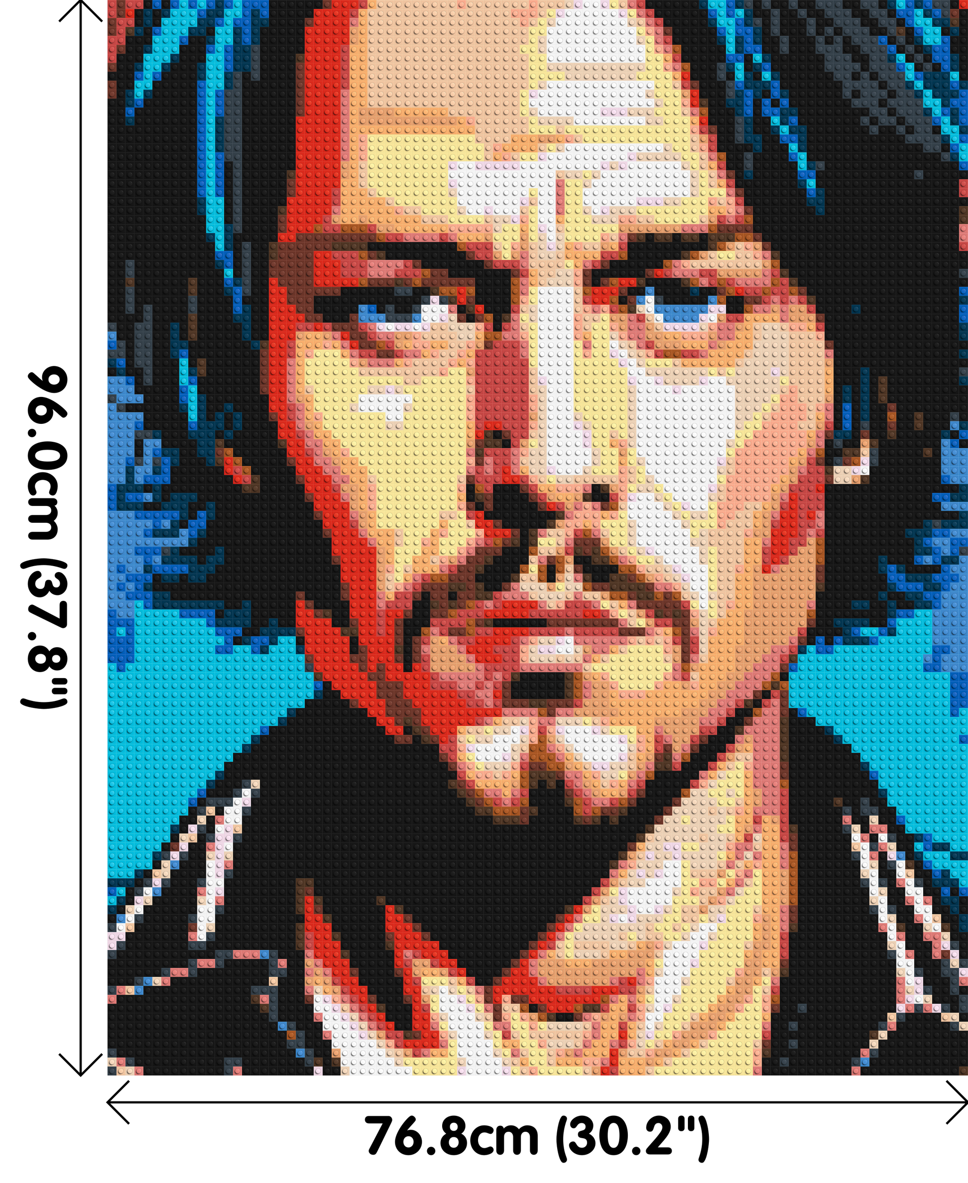 Johnny Depp - Brick Art Mosaic Kit 4x5 dimensions