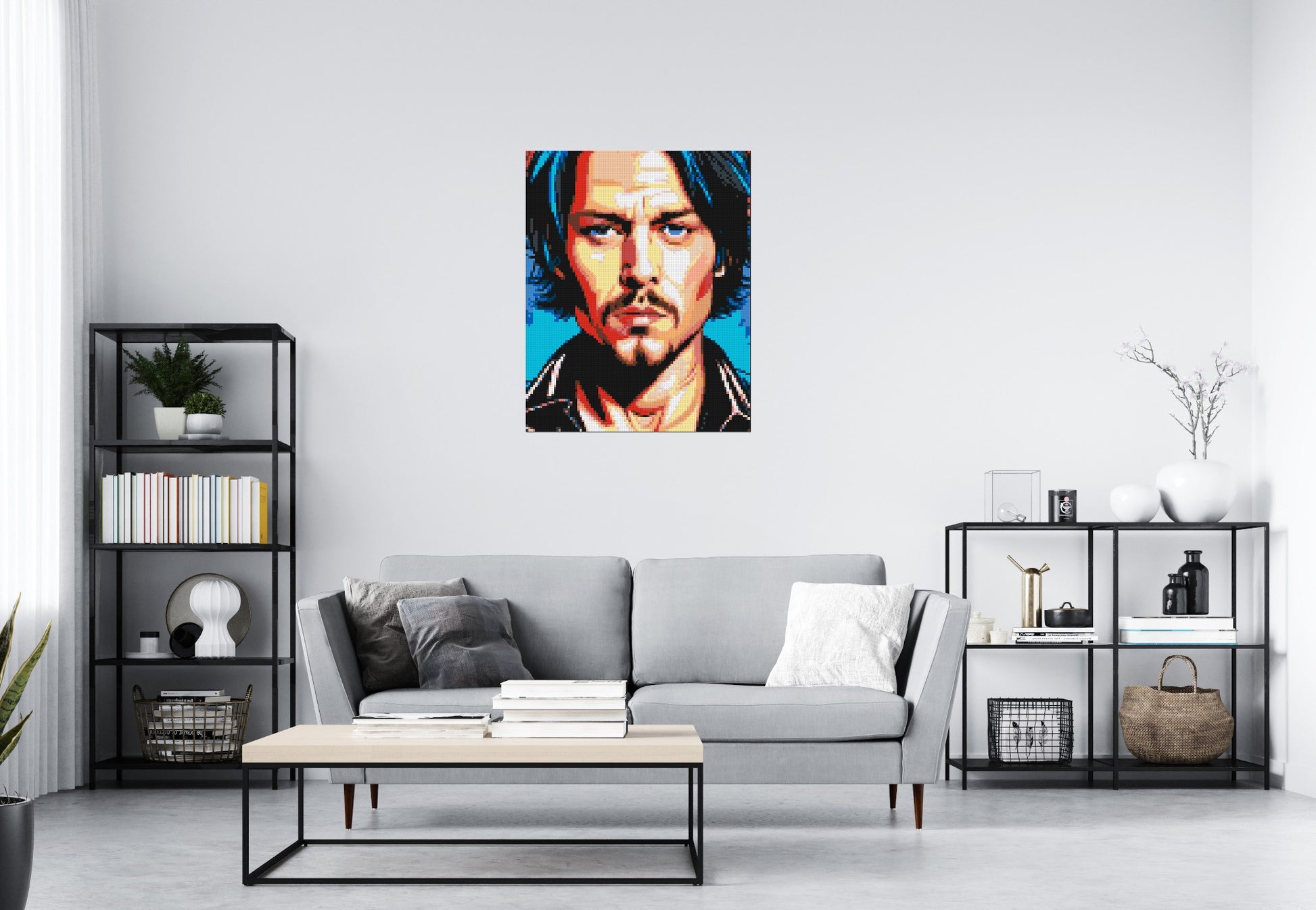 Johnny Depp - Brick Art Mosaic Kit 4x5 scene