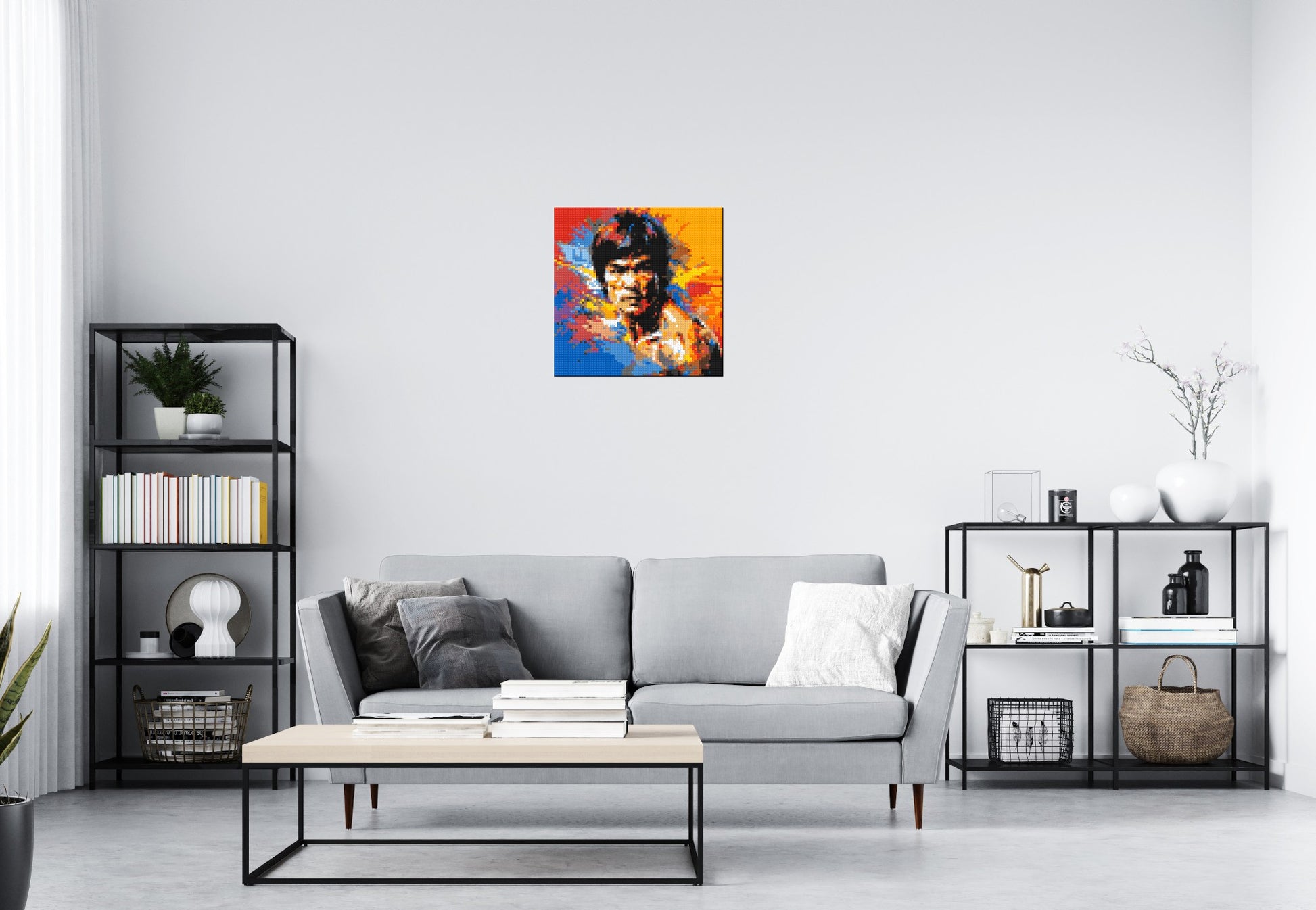 Bruce Lee - Brick Art Mosaic Kit 3x3 scene