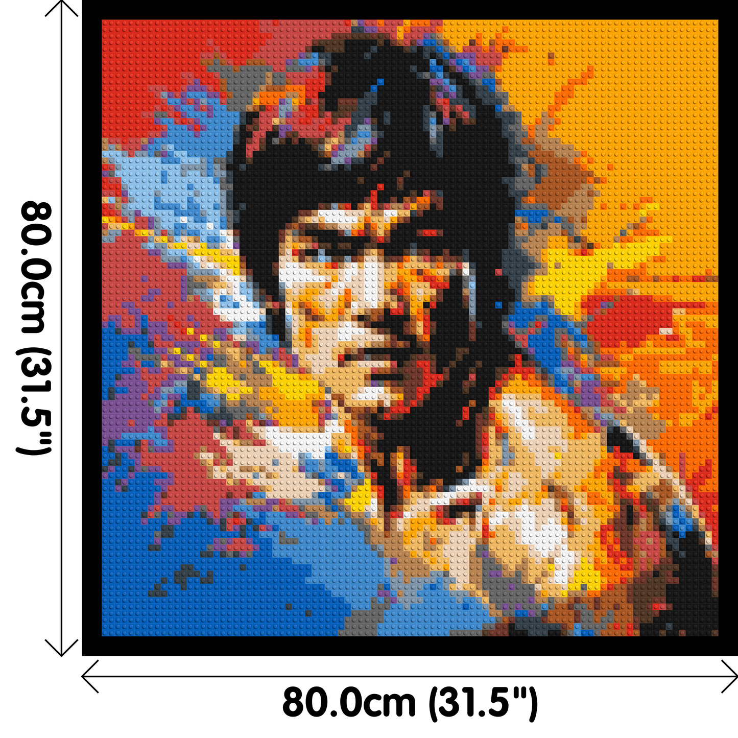 Bruce Lee - Brick Art Mosaic Kit 4x4 large