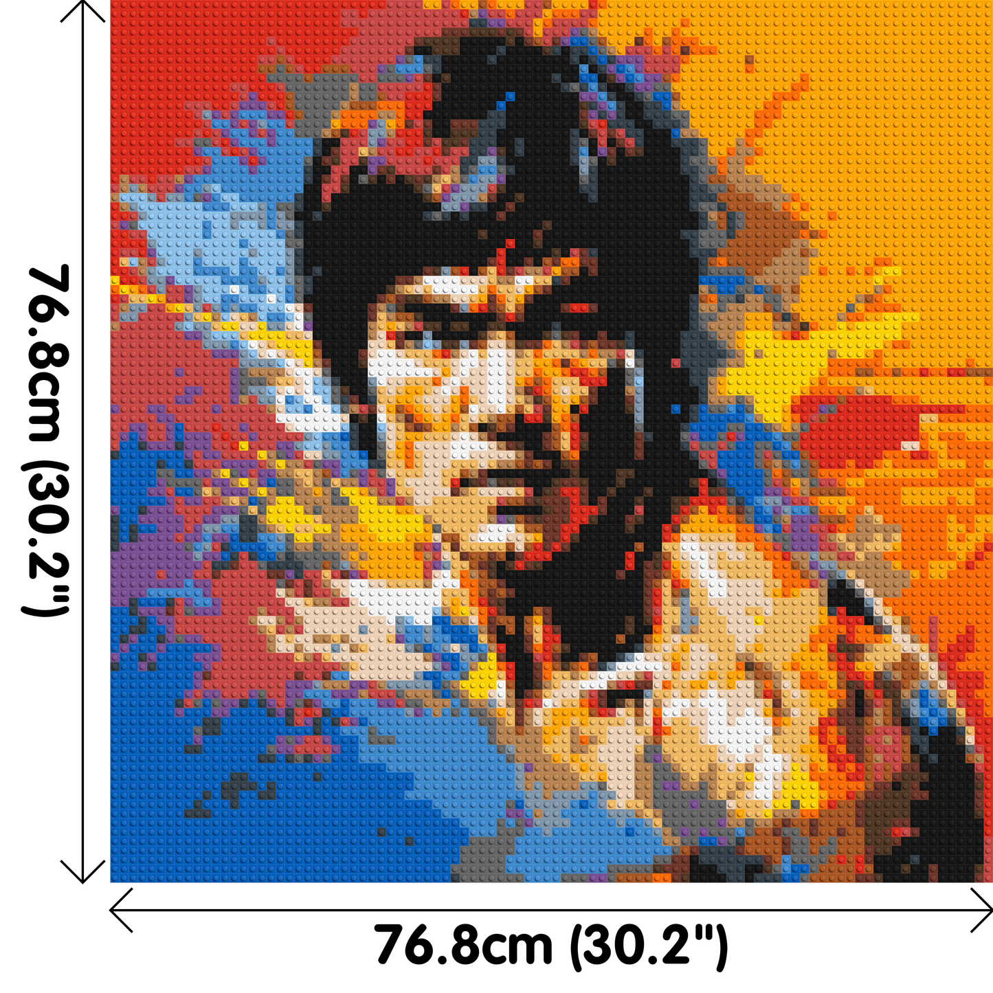 Bruce Lee - Brick Art Mosaic Kit 4x4 large