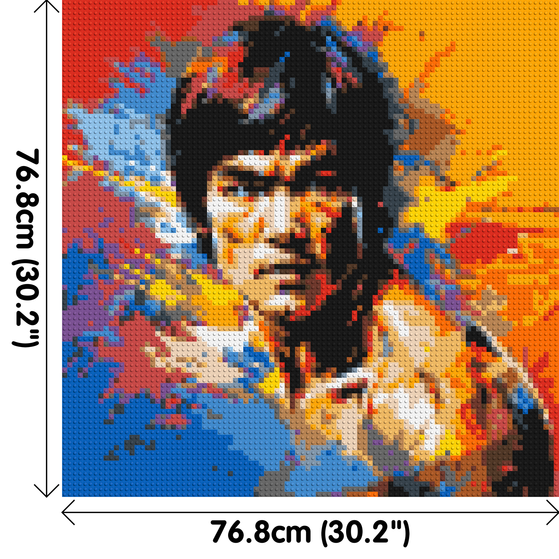 Bruce Lee - Brick Art Mosaic Kit 4x4 dimensions