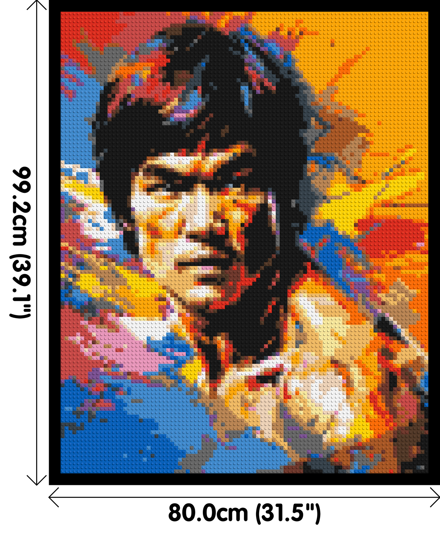 Bruce Lee - Brick Art Mosaic Kit 4x5 large