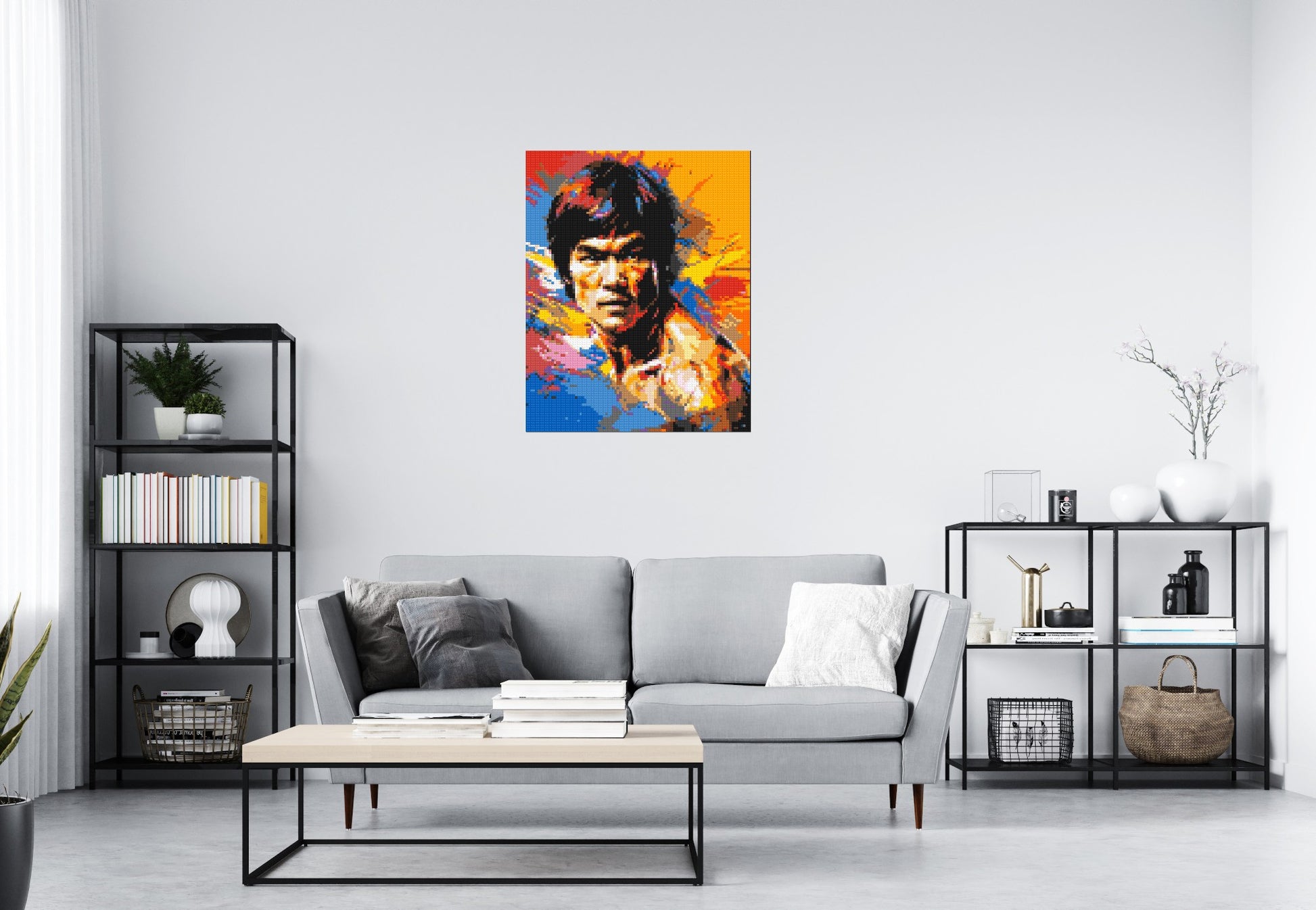 Bruce Lee - Brick Art Mosaic Kit 4x5 scene