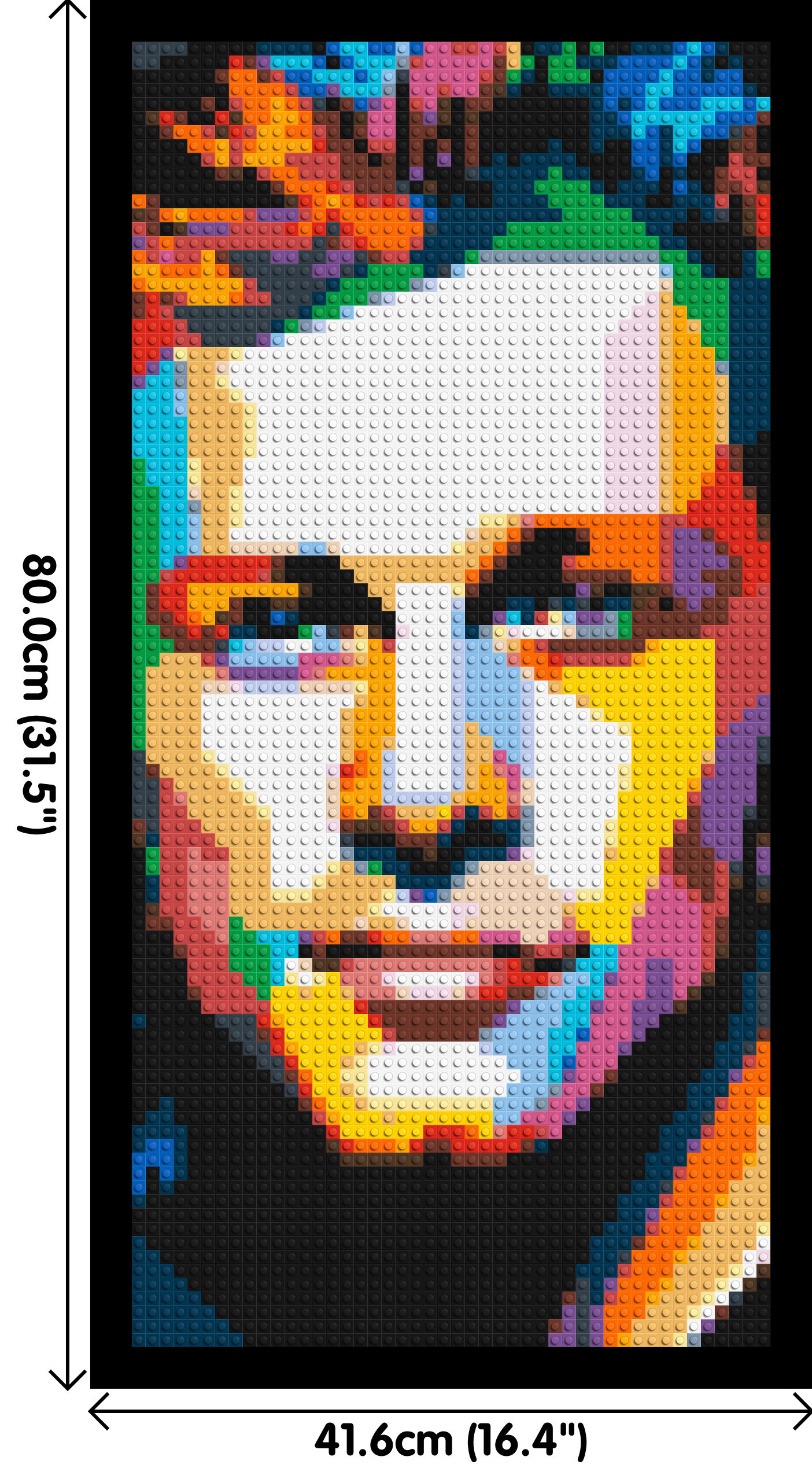 Jon Bon Jovi Pop Art - Brick Art Mosaic Kit 2x4 large