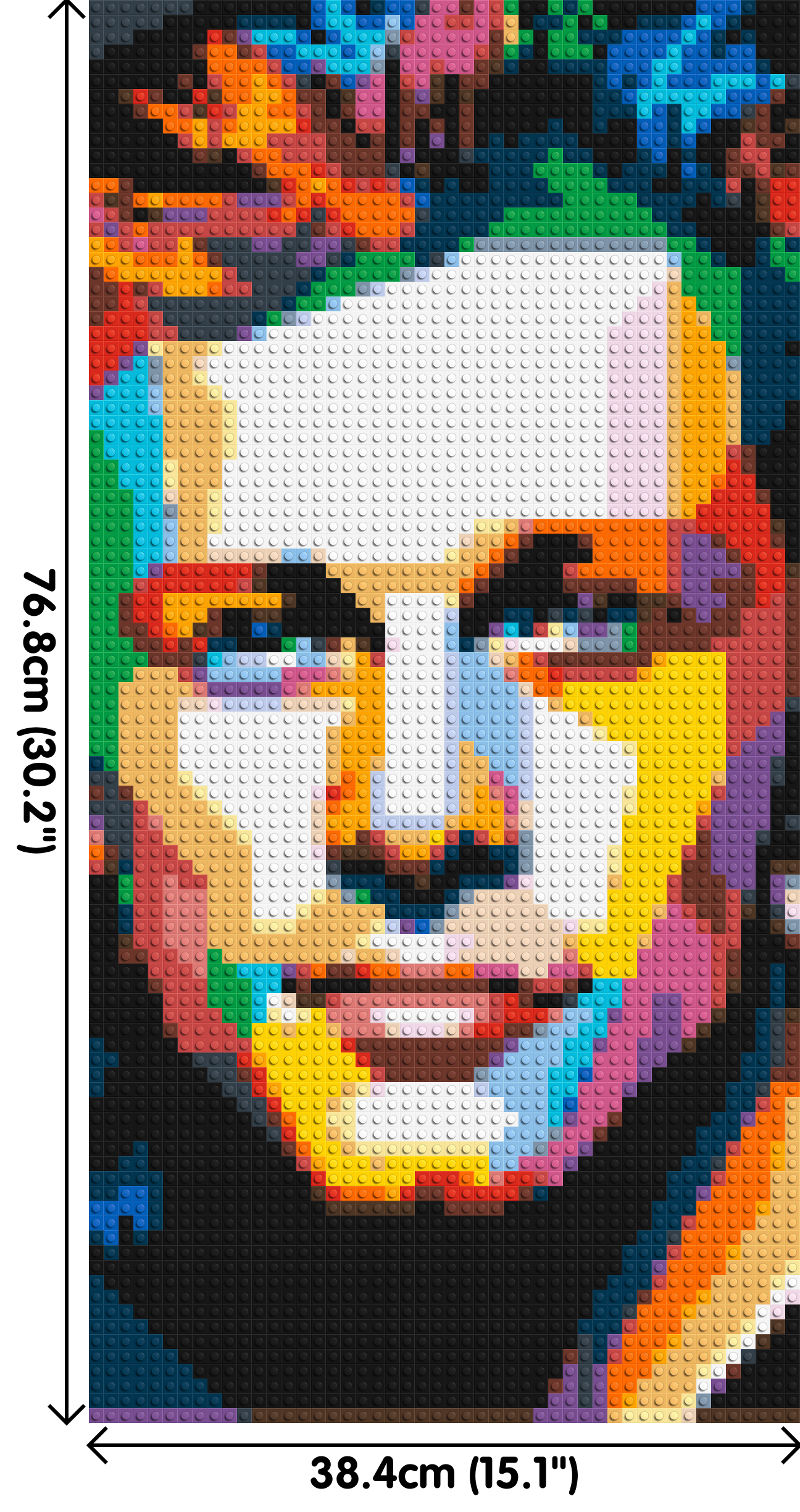 Jon Bon Jovi Pop Art - Brick Art Mosaic Kit 2x4 large