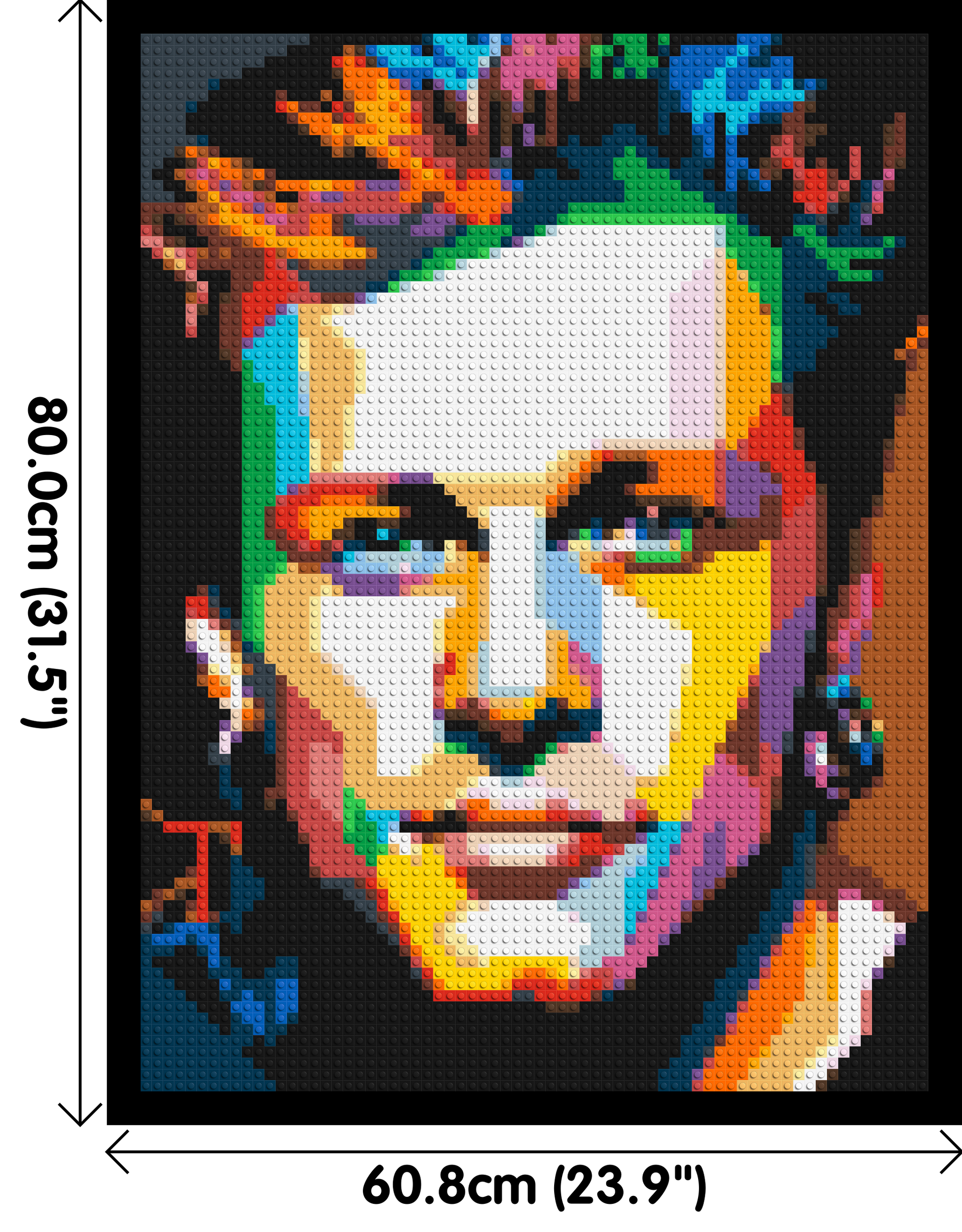 Jon Bon Jovi Pop Art - Brick Art Mosaic Kit 3x4 dimensions with frame