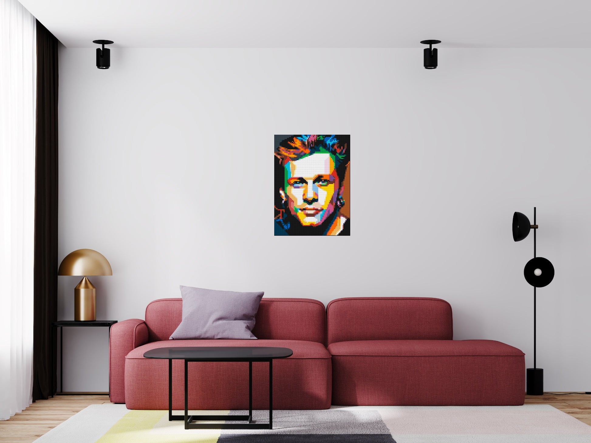 Jon Bon Jovi Pop Art - Brick Art Mosaic Kit 3x4 scene