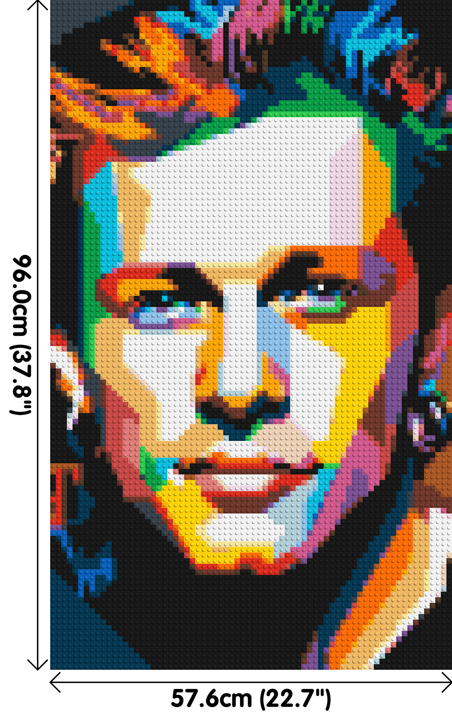 Jon Bon Jovi Pop Art - Brick Art Mosaic Kit 3x5 large