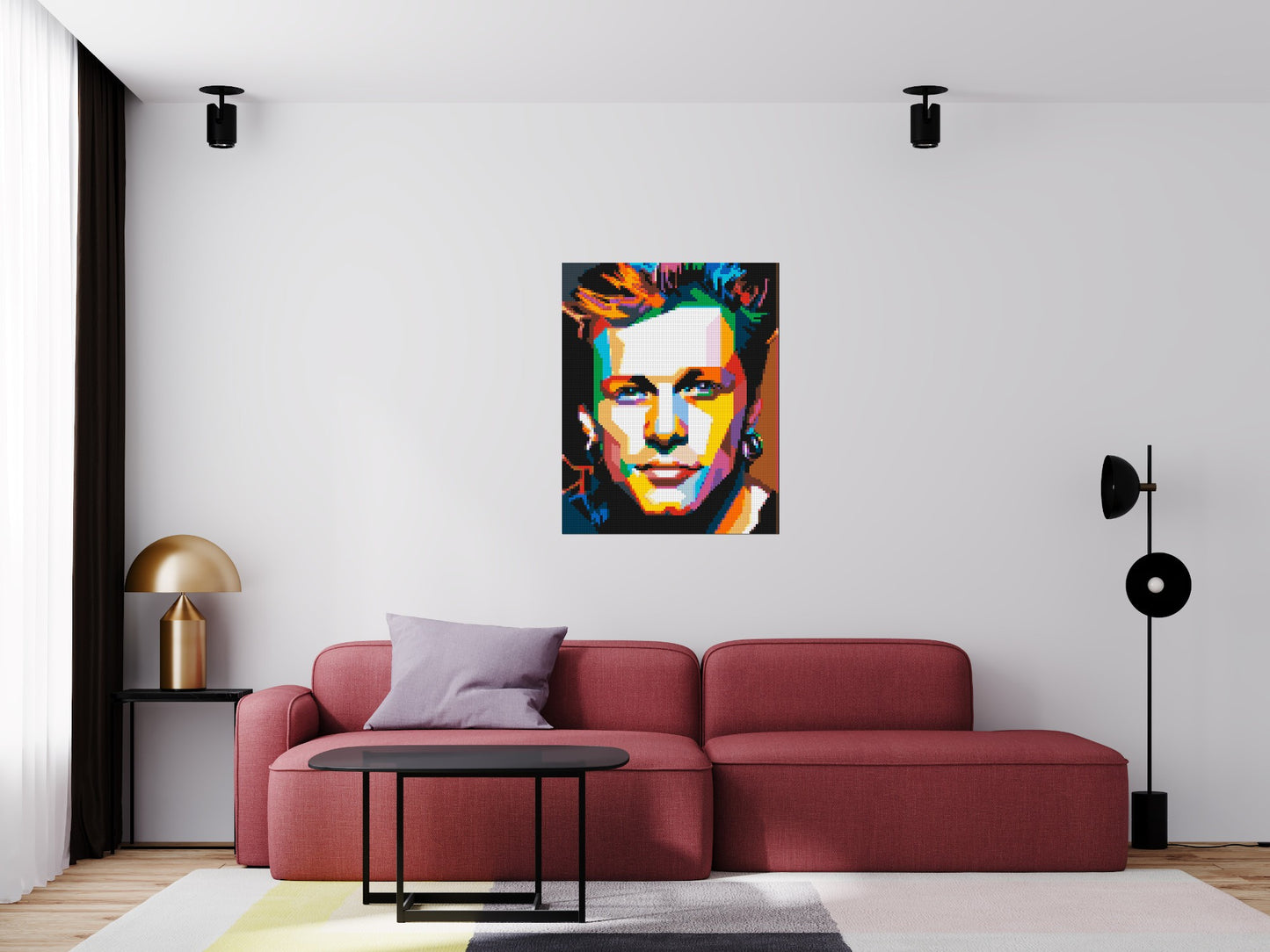 Jon Bon Jovi Pop Art - Brick Art Mosaic Kit 4x5 large