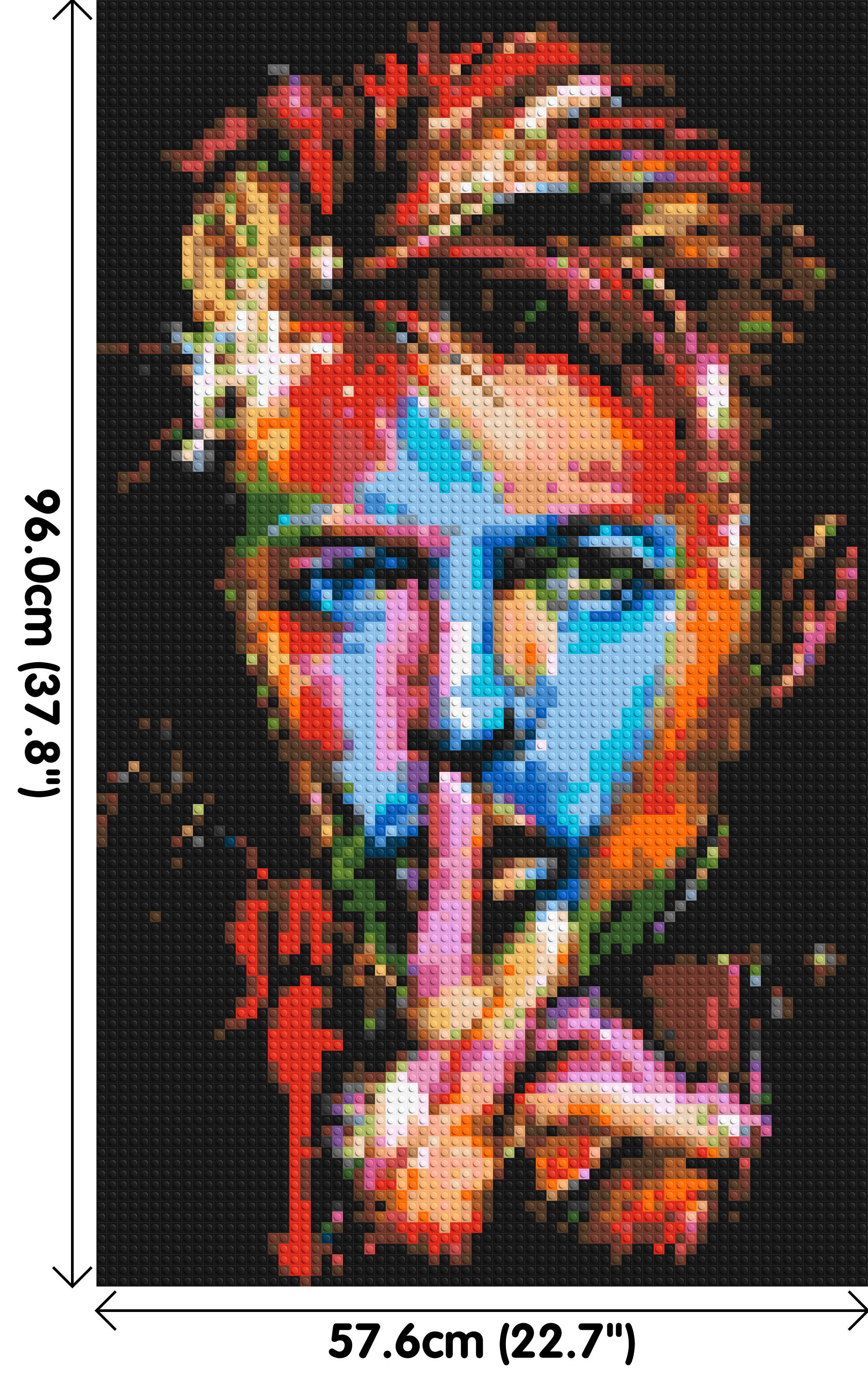 David Bowie - Brick Art Mosaic Kit 3x5 dimensions
