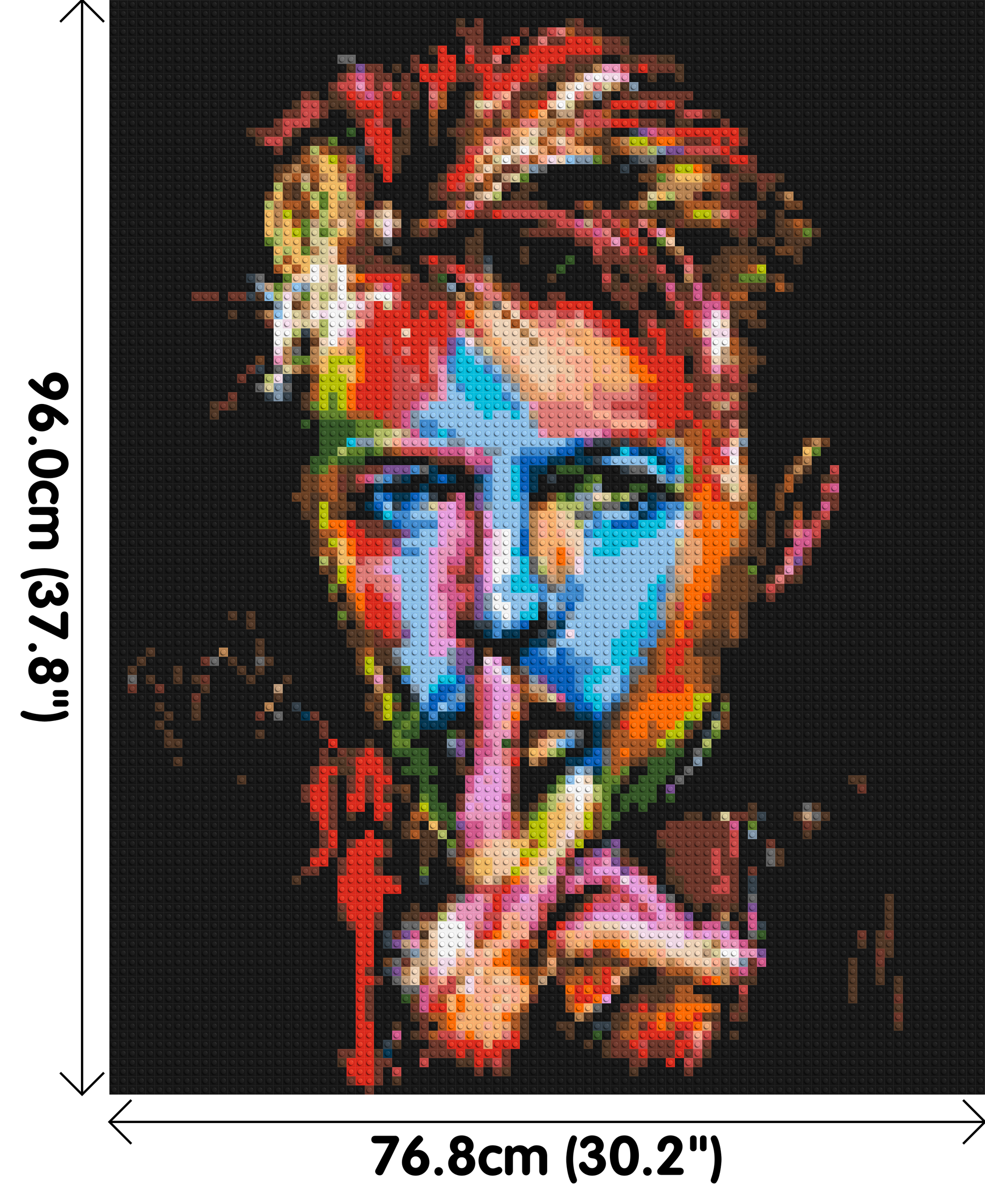 David Bowie - Brick Art Mosaic Kit 4x5 dimensions