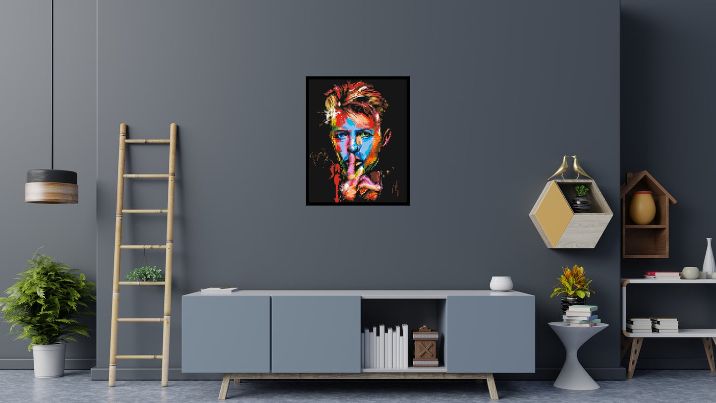 David Bowie - Brick Art Mosaic Kit 4x5 large