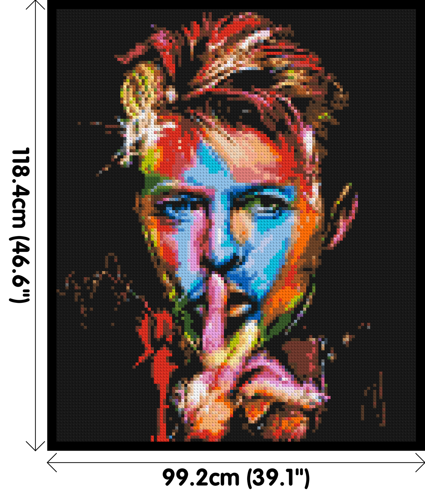 David Bowie - Brick Art Mosaic Kit 5x6 large